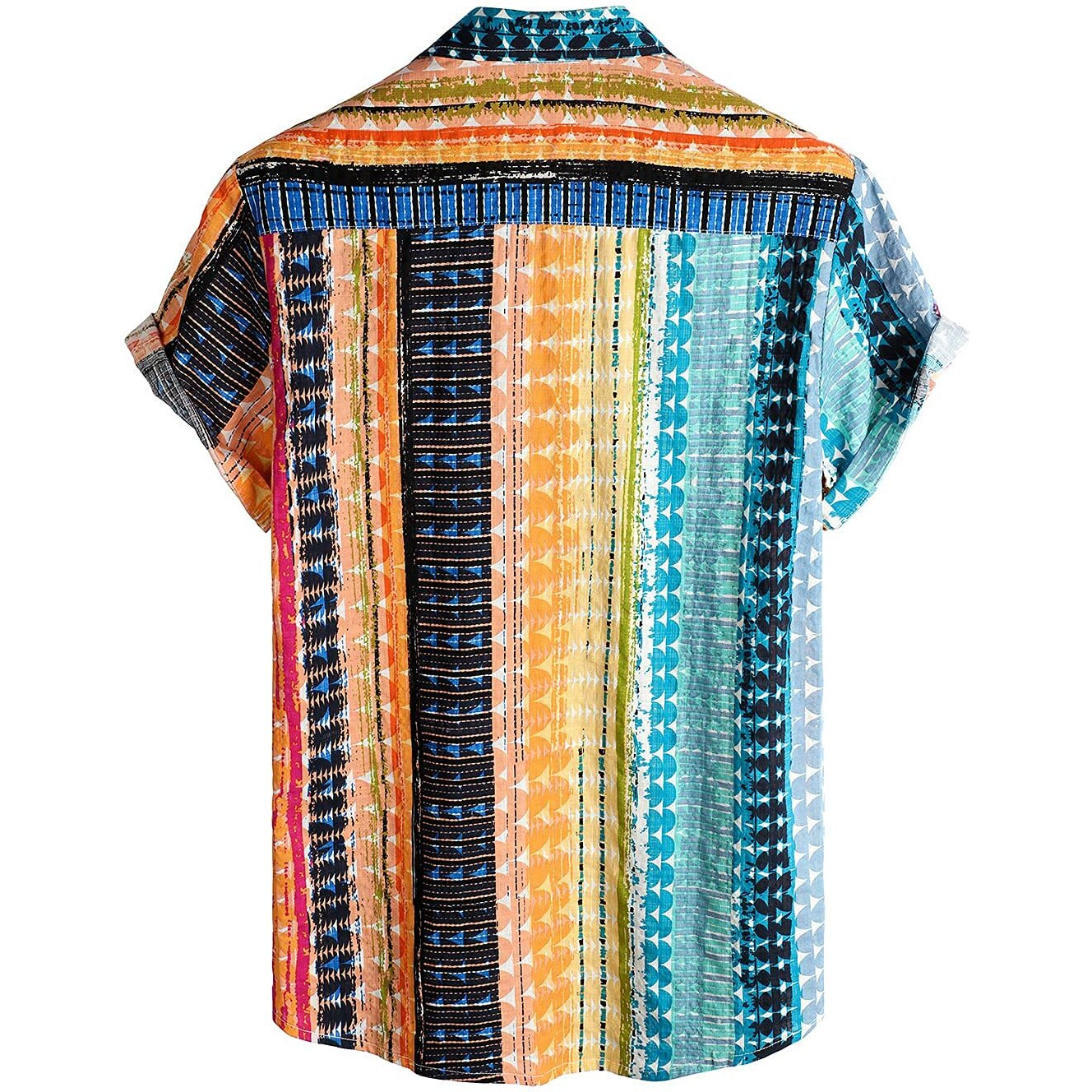 Vatpave Mens Casual Hawaiian Shirts Short Sleeve Button Down Beach Shirts Tropical Floral Shirts Medium Multicolor