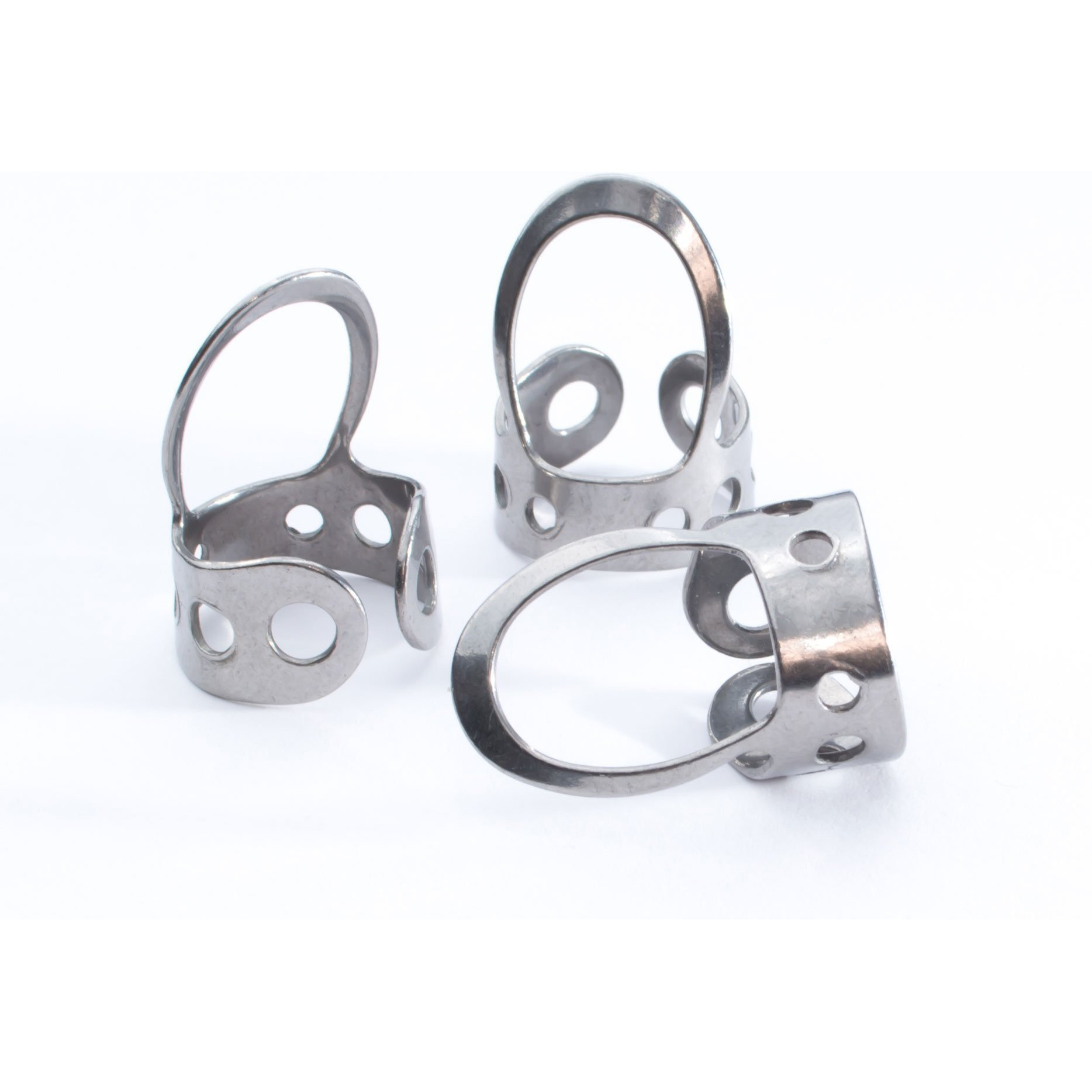 3 X Stainless Steel, Open Design, Metal Finger Picks For Guitar, Banjo, Dobro, Etc Fingerstyle Picks Banjo Picks, Fingerpicks, Finger Picks For Acoustic Guitar Adjustable Large Medium Or Small