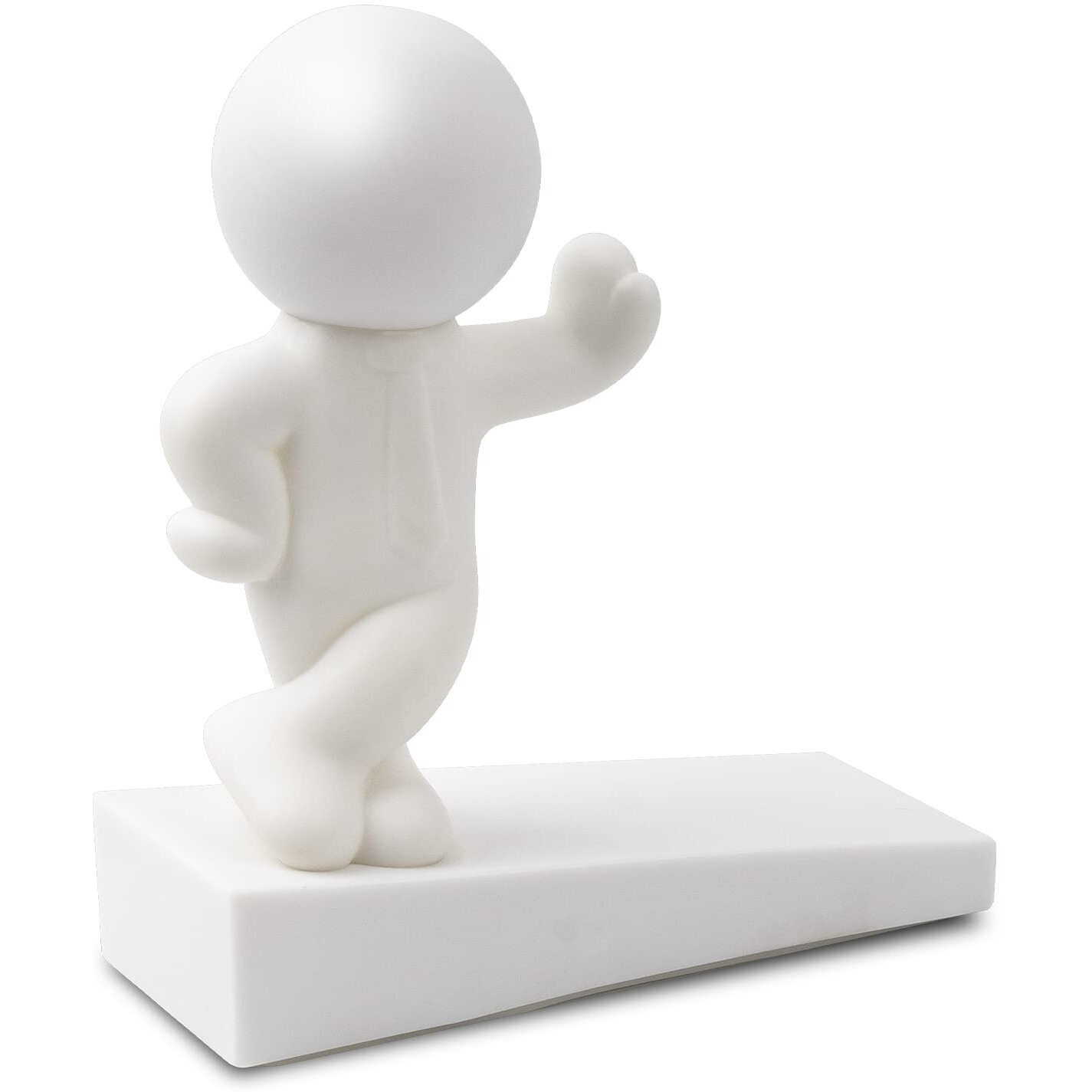 Cute Door Stop, Decorative And Sturdy, Well Designed Buddy Door Stopper, Effective To Hold Your Door Open, 1 Pack (Patent Registering) (White)