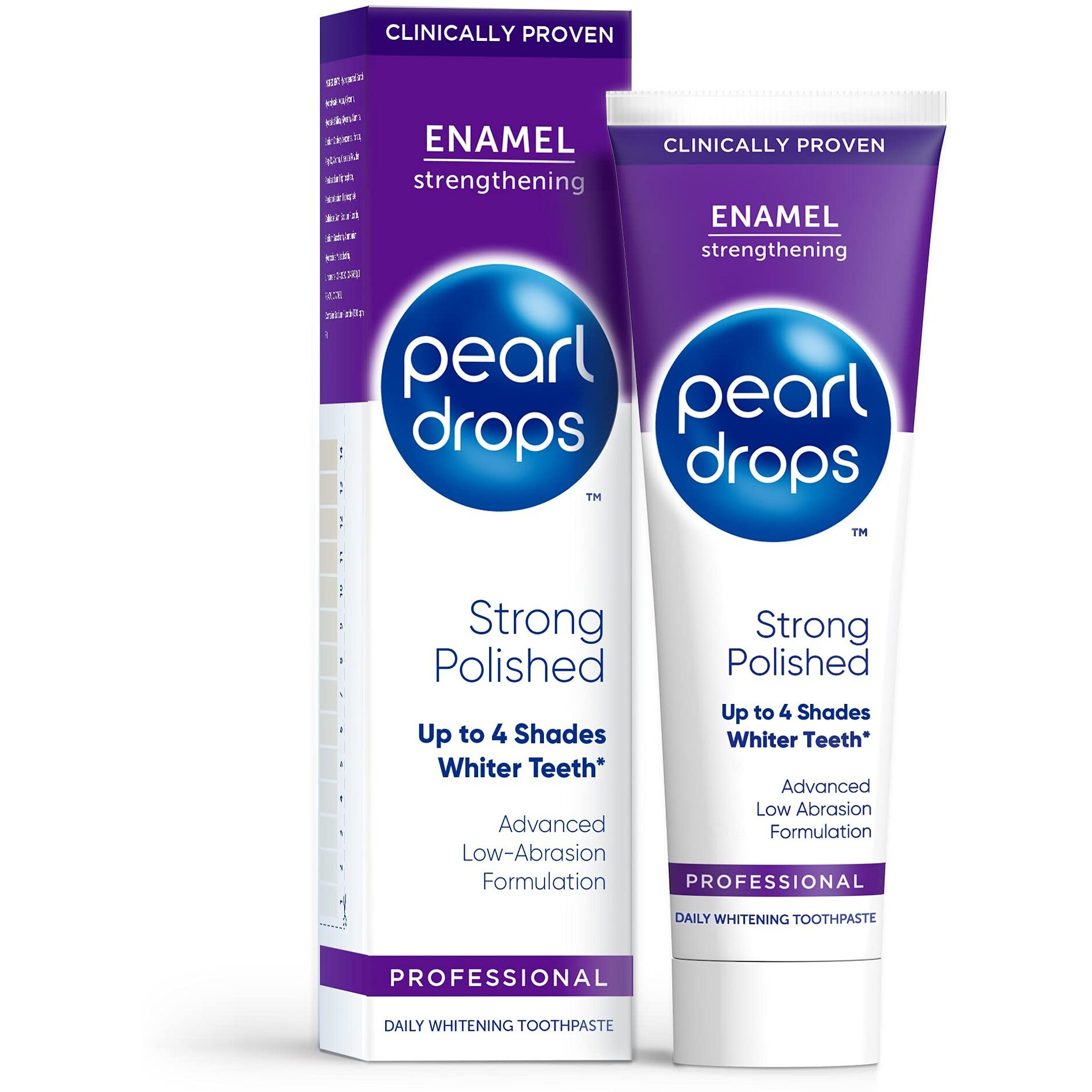 Pearl Drops - Strong Polished White Toothpolish - Enamel Strengthening - With Polishing Agents - 75Ml