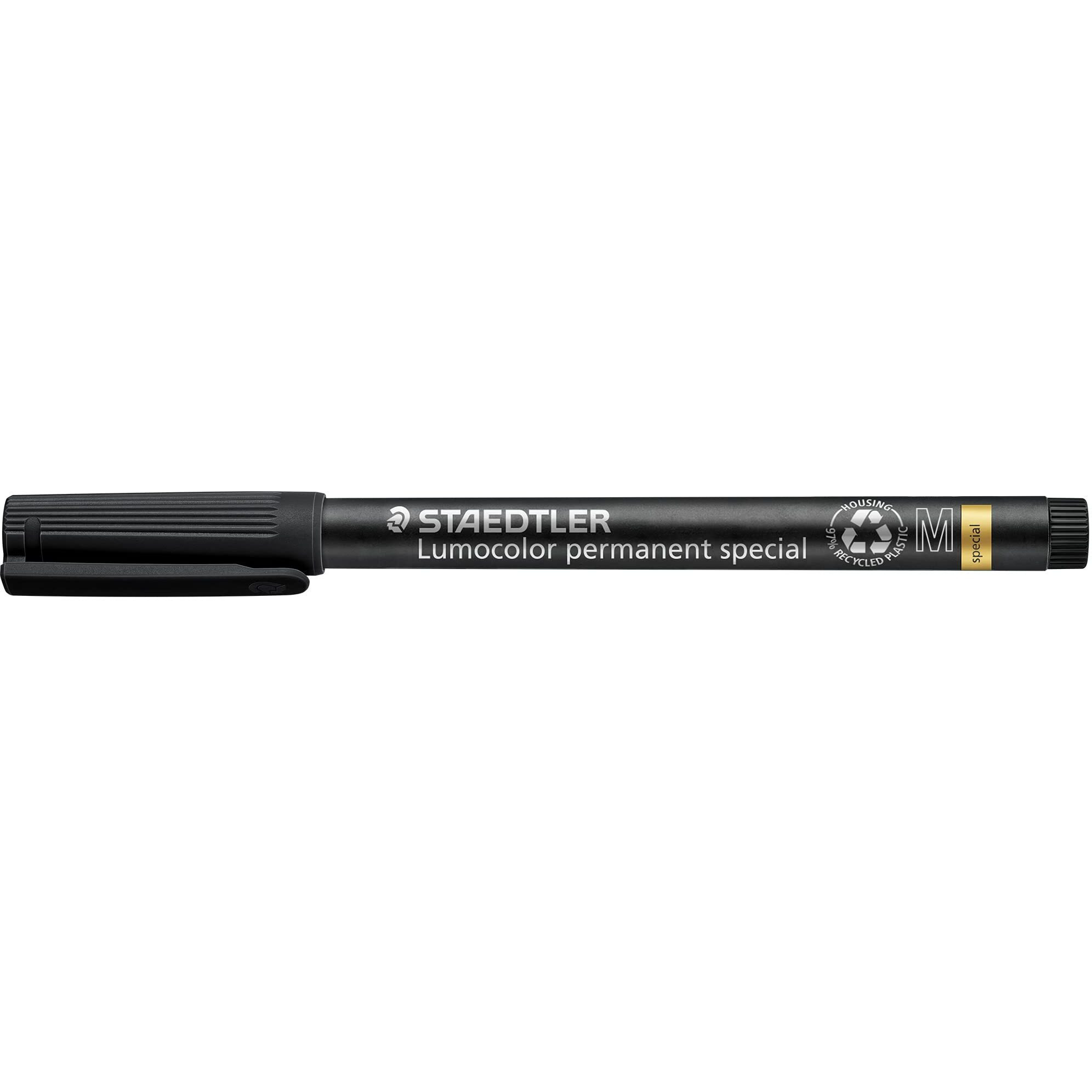 Staedtler Lumocolor Special, Medium, Permanent Marker For Coated Surfaces And Glass, Black 319 M-9 (319 M-9 Ve)