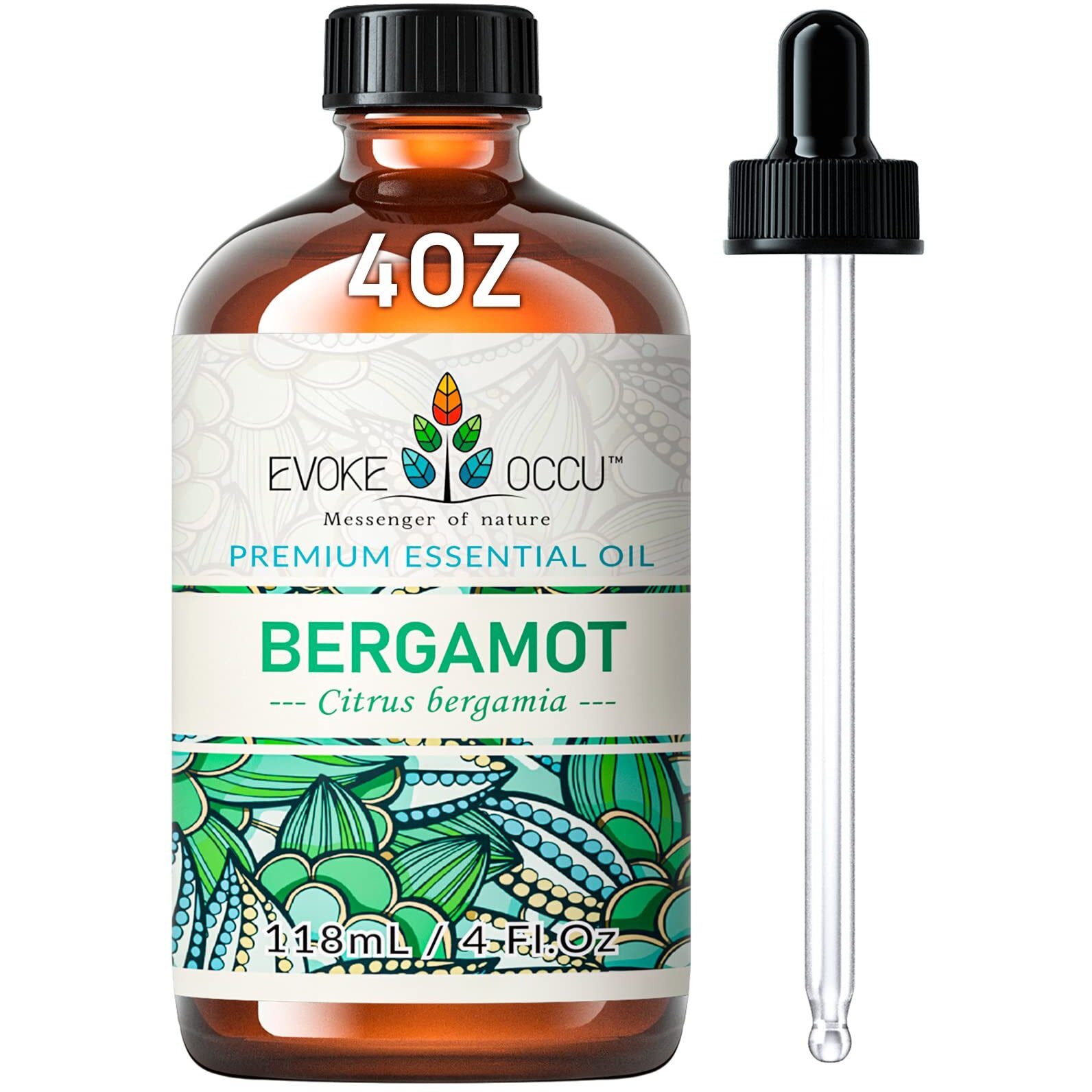 Evoke Occu Bergamot Essential Oil For Diffuser Skin Relaxation & Diy Wool Dryer Balls - 4 Fl Oz