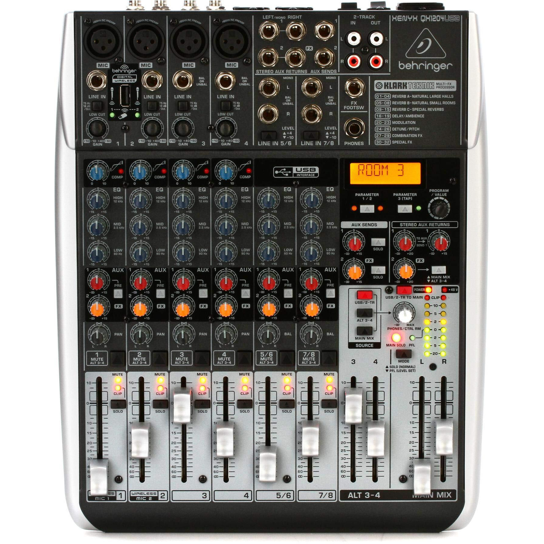 Behringer Xenyx Qx1204Usb Mixer With Usb And Effects