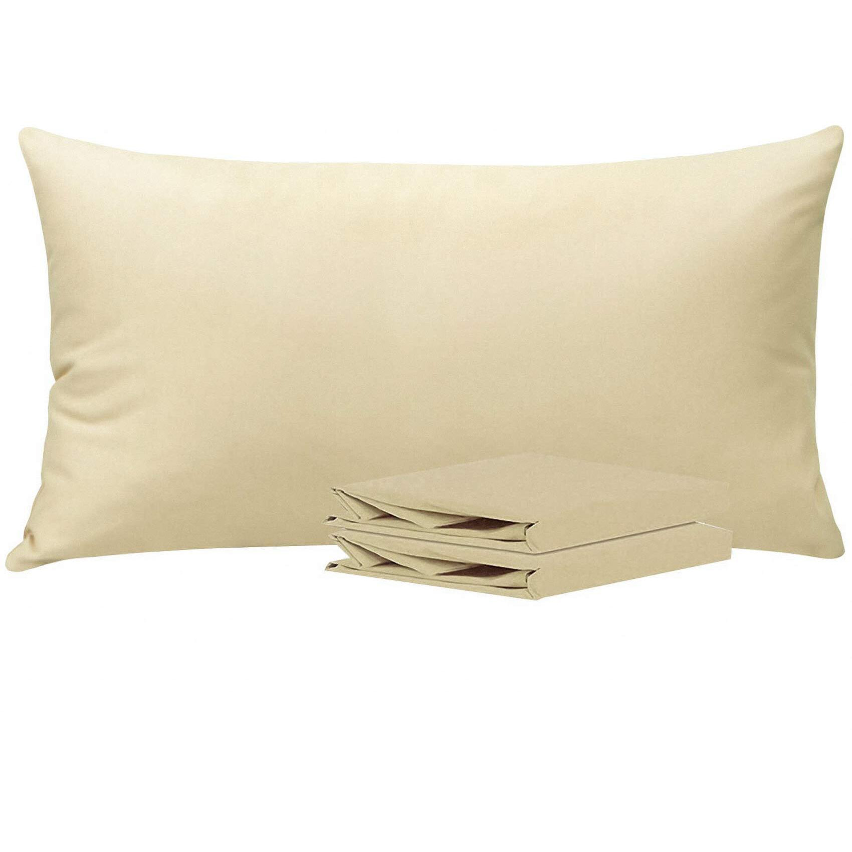 Ntbay King Pillowcase Set - 2 Pack Brushed Microfiber 20X36 Pillowcases - Soft, Wrinkle-Free, Fade-Resistant, Stain-Resistant, Light Taupe Pillowcases With Envelope Closure - 20X36 Inches, Light Taupe