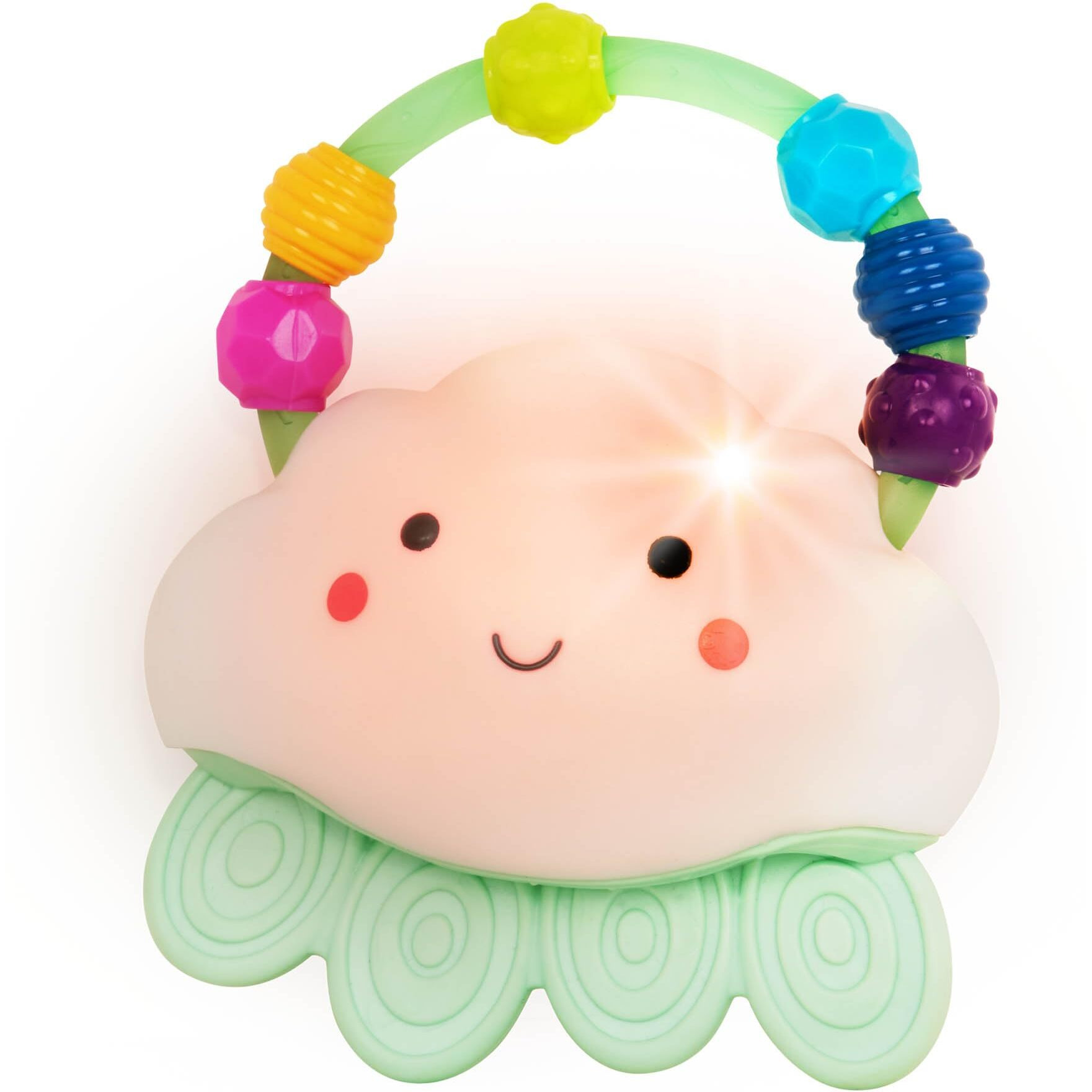 B. Toys- B. Baby - Baby Light-Up Cloud Rattle- Rain-Glow Squeeze- Teething Rattle Toys For Babies 3 Months +