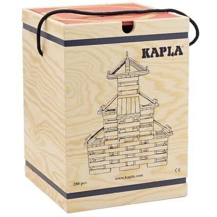 Kapla Wooden Construction Set - 280 Building Planks In A Chest With Art Book - For Ages 3+