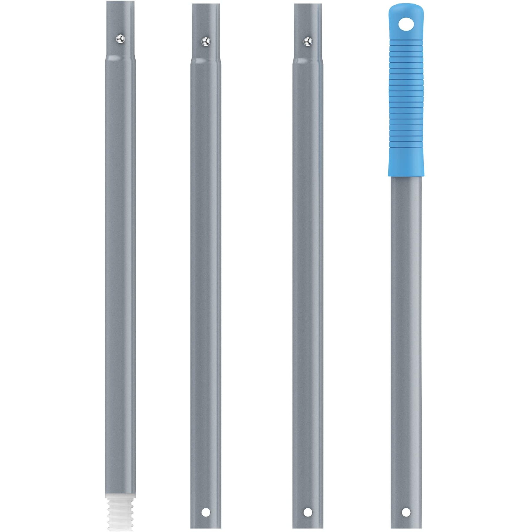 Mr.Siga 54.3 Inch Long Extension Pole, Adjustable 4 Pieces Aluminum Pole For Window Squeegee