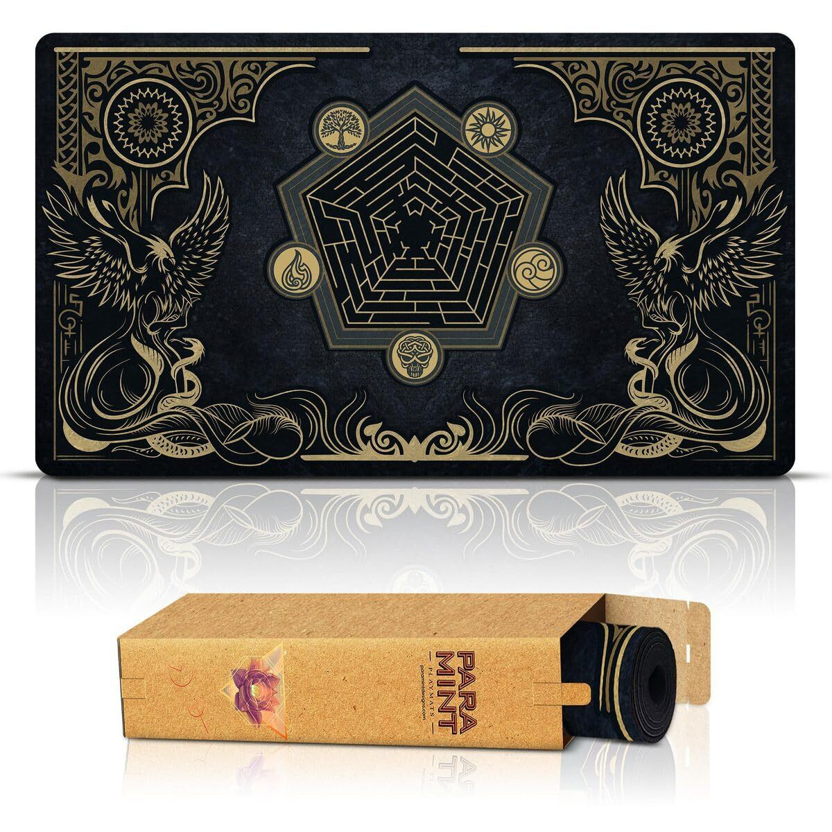 Paramint Oceanic Phoenix (Stitched) - Mtg Playmat - Compatible With Magic The Gathering Playmat - Play Mtg, Yugioh, Tcg - Original Play Mat Art Designs & Accessories