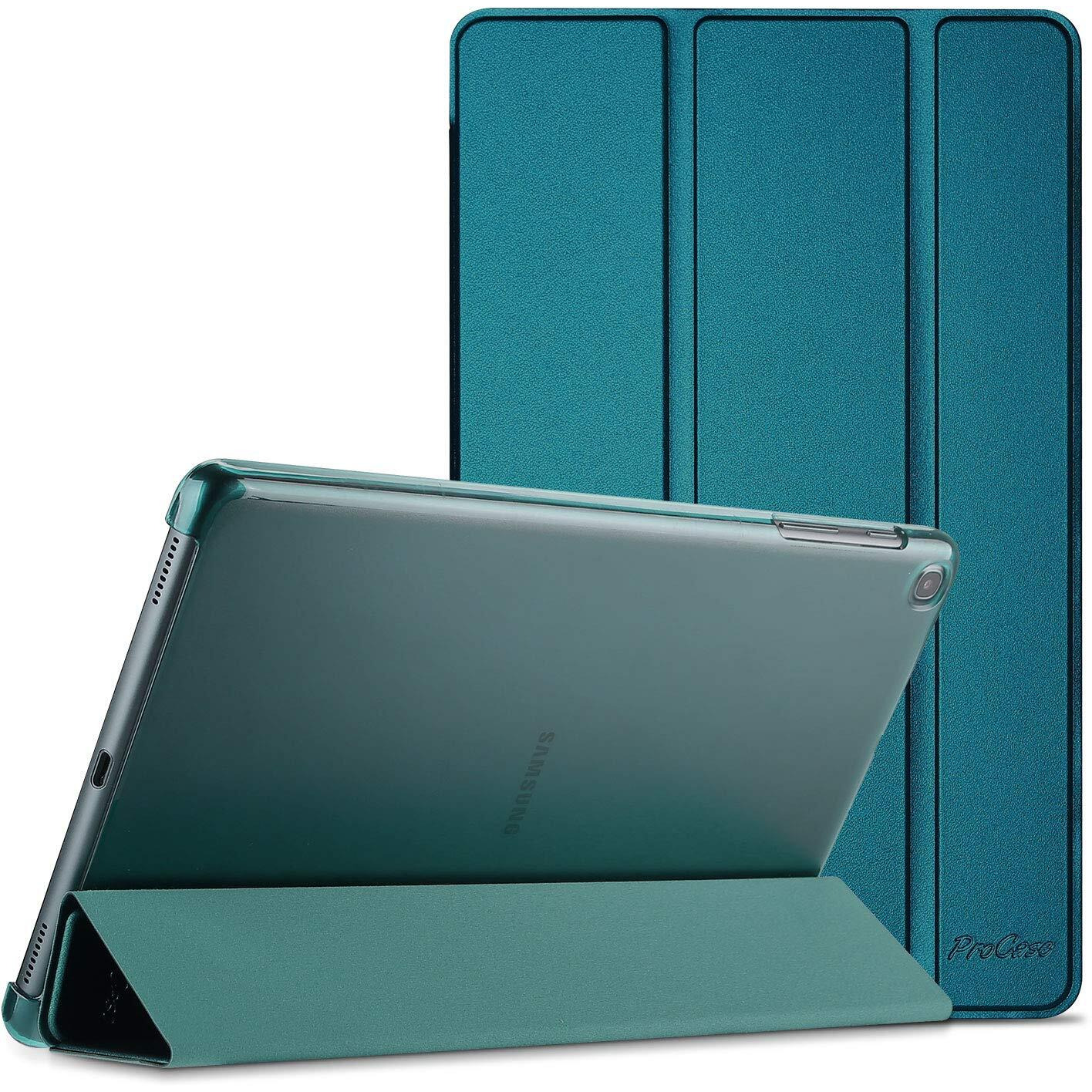 Procase Slim Case For Galaxy Tab A 10.1 2019 Model T510 T515 T517, Lightweight Stand Case Shell Cover For 10.1 Inch Galaxy Tab A Tablet Sm-T510 Sm-T515 Sm-T517 2019 Release -Teal
