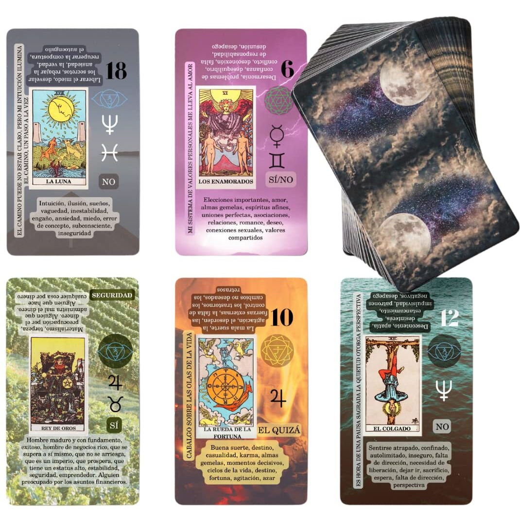 Witchy Cauldron Beginner Tarot, Tarot Cards With Meaning On It, Keyword Tarot Deck, Learning Tarot, Chakra, Planet, Affirmation (Spanish Edition)