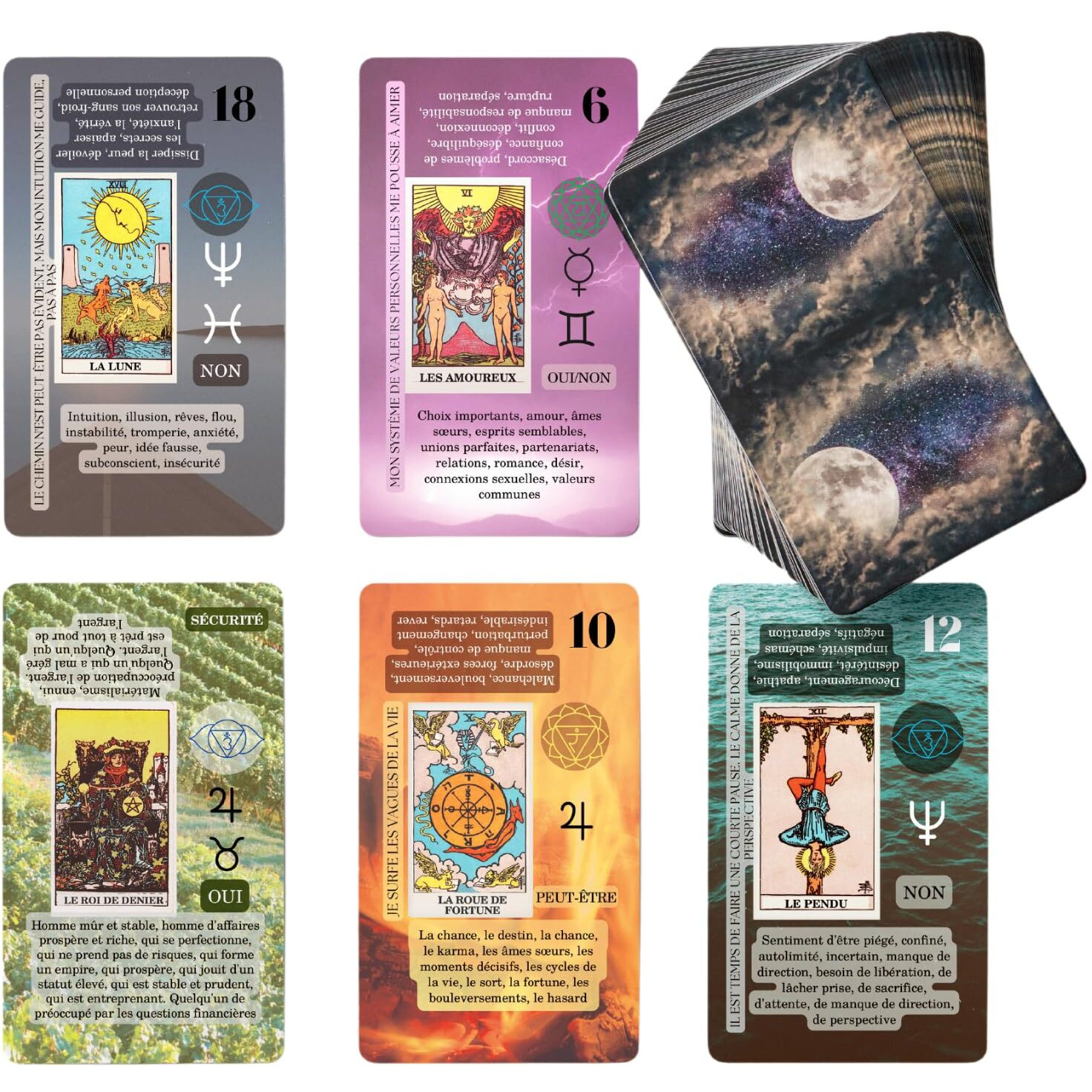 Witchy Cauldron Tarot DButant FranAis, Cartes De Tarot Significatives, Jeu De Tarot De Mots ClS, Apprentissage Du Tarot, Chakra, PlanTe, Affirmation, Invers, Zodiaque