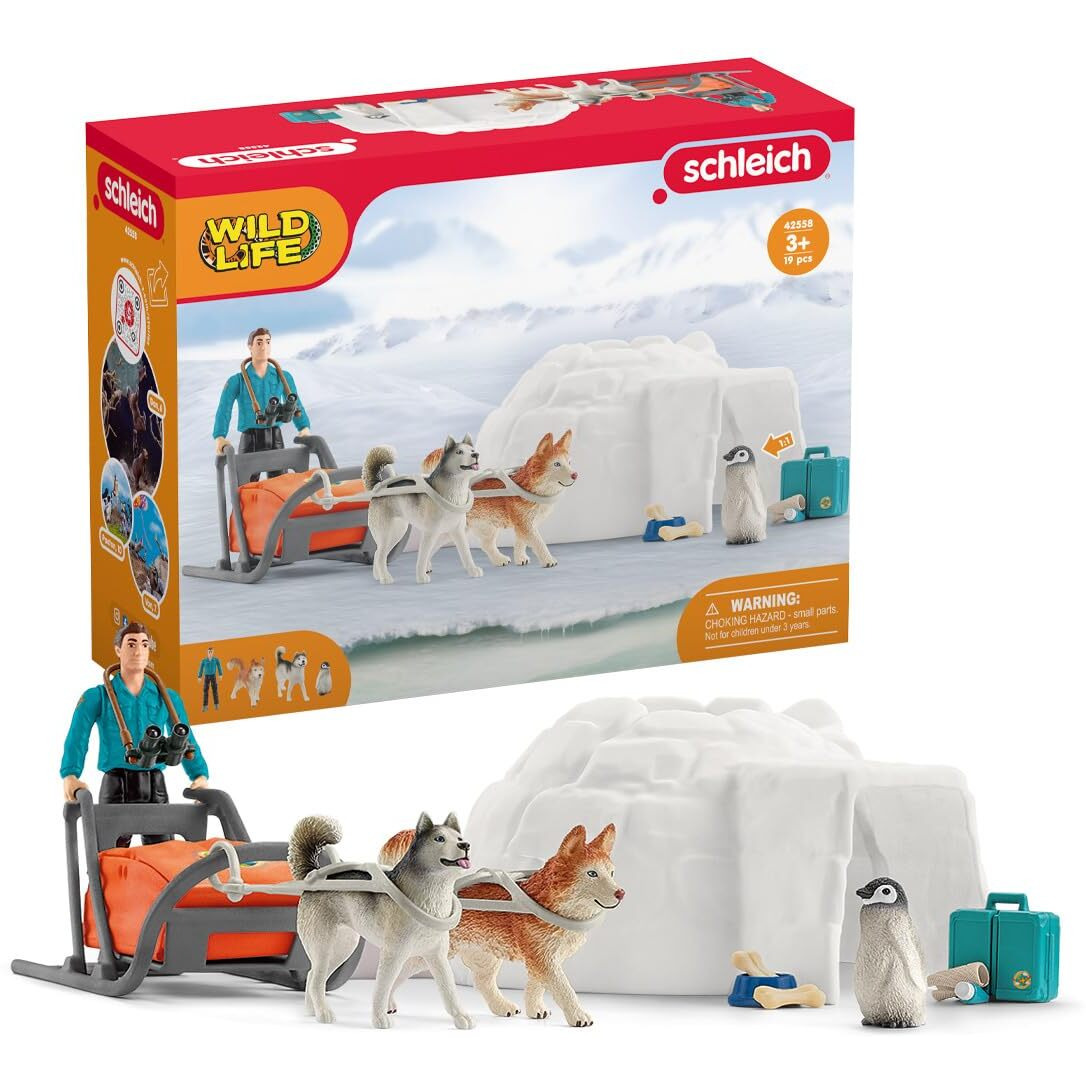 Schleich Wild Life Wild Animal Toy Playset For Boys And Girls Ages 3+, Antarctic Expedition With Arctic Animals