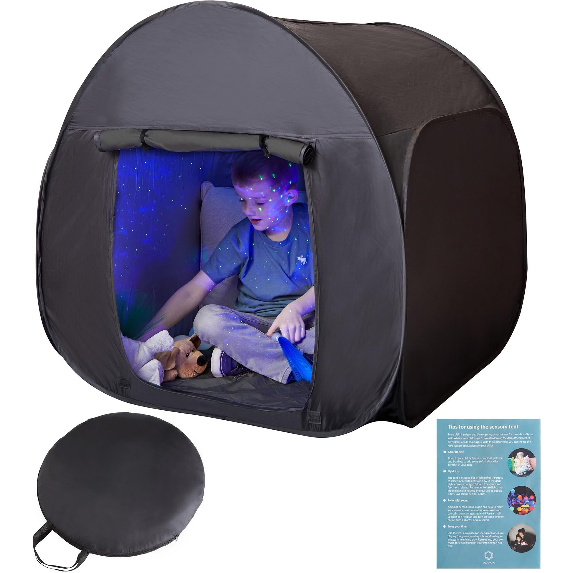 Sensory Tent  Calm Corner For Children To Play And Relax  Sensory Corner  Helps With Autism, Spd, Anxiety & Improve Focus  Black Out Sensory Tents For Autistic Children  Small