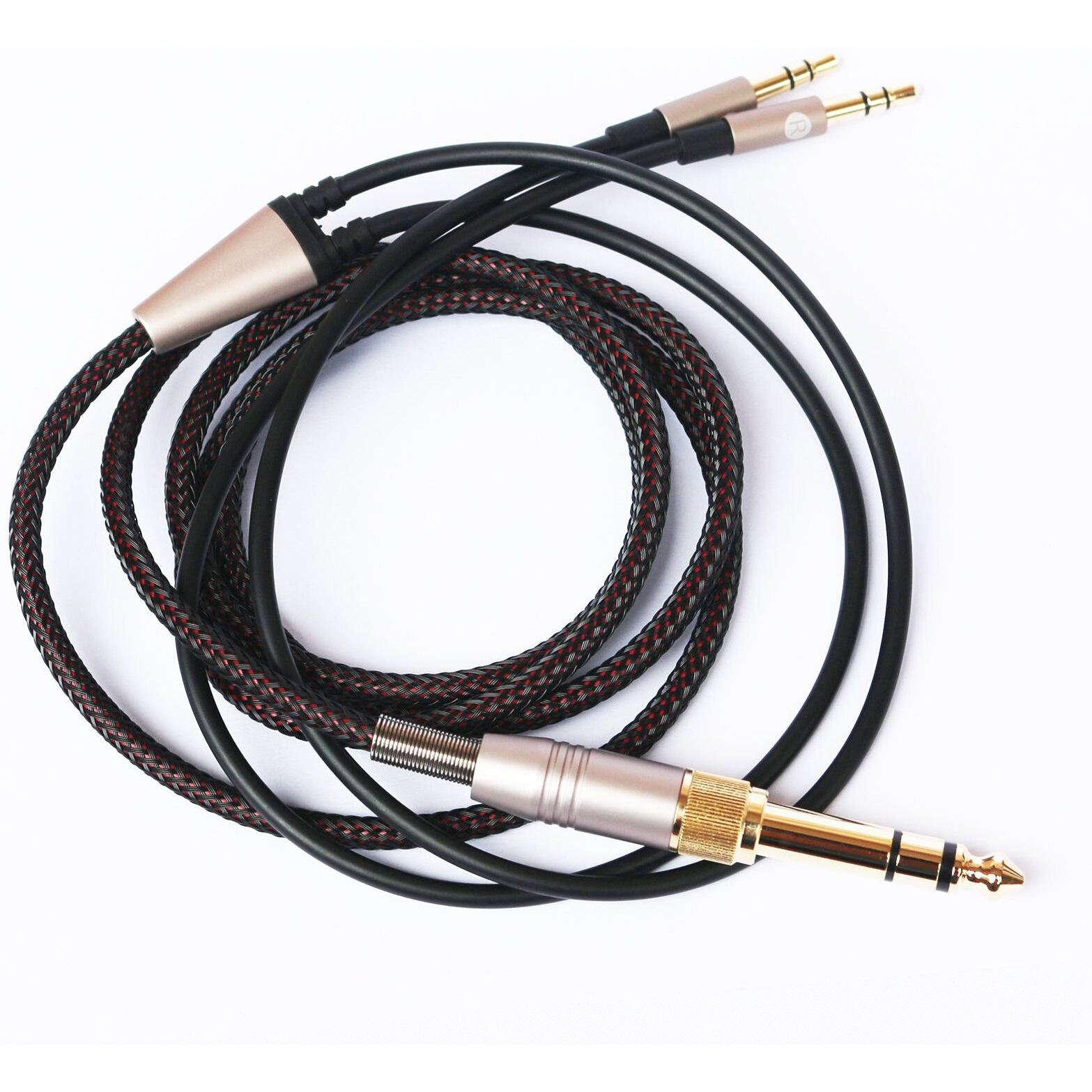 New Neomusicia Replacement Cable Compatible With Hifiman He4Xx, He-400I (The Latest Version With Both 3.5Mm Plug) Headphones 3.5Mm / 6.35Mm To Dual 3.5Mm Jack Male Cord 3Meters/9.9Ft
