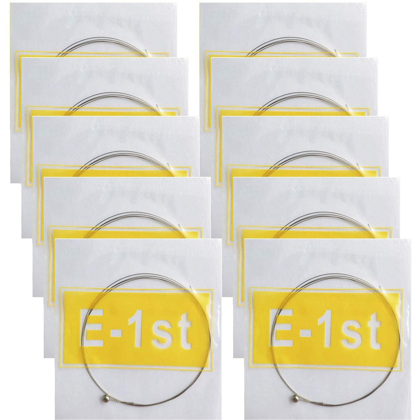 Acoustic Guitar High E Strings, Light Tension - Corrosion-Resistant Rust-Prevent Brass, Offers A Bright And Well-Balanced Acoustic Tone High E 1St 10 Pack