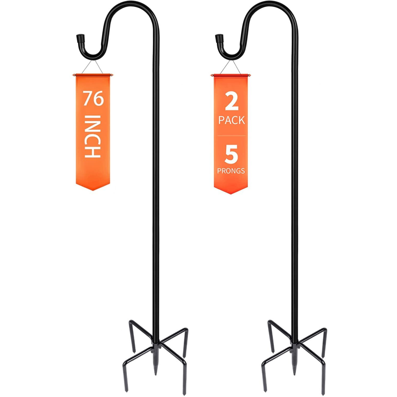 Ottsuls Shepherd-Hooks Adjustable For Bird-Feeder Lantern Plant-Hook Garden-Stake - Plant Stand Hanger For Outdoor Flower Basket, Bird Feeder Hanger Weddings Decor