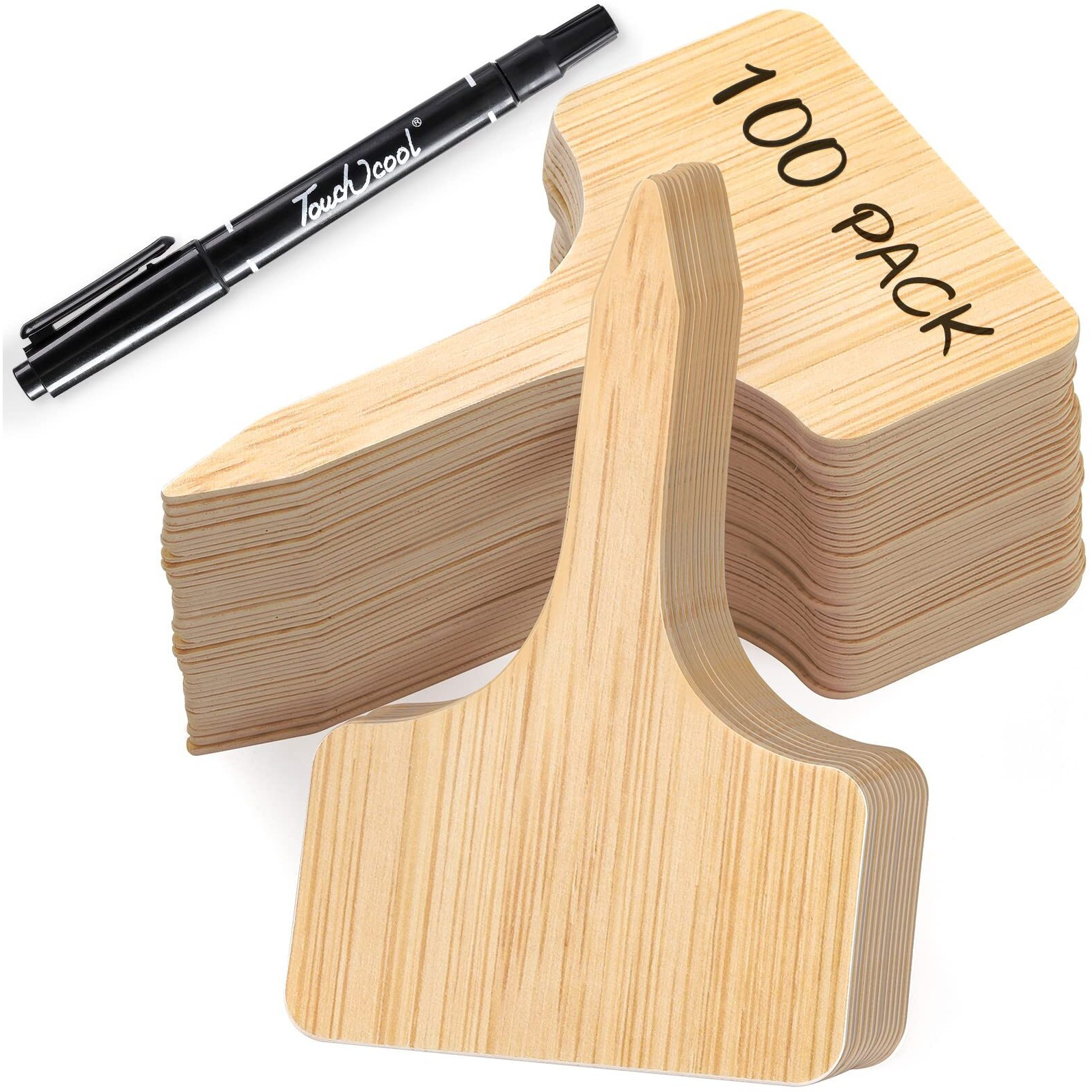 100Pcs Plant Labels, Garden Plant Markers, Plastic T-Type Plant Tags, Waterproof Garden Signs For Outdoor Garden Plants Garden Potted Plants (3.9 X 2.4)