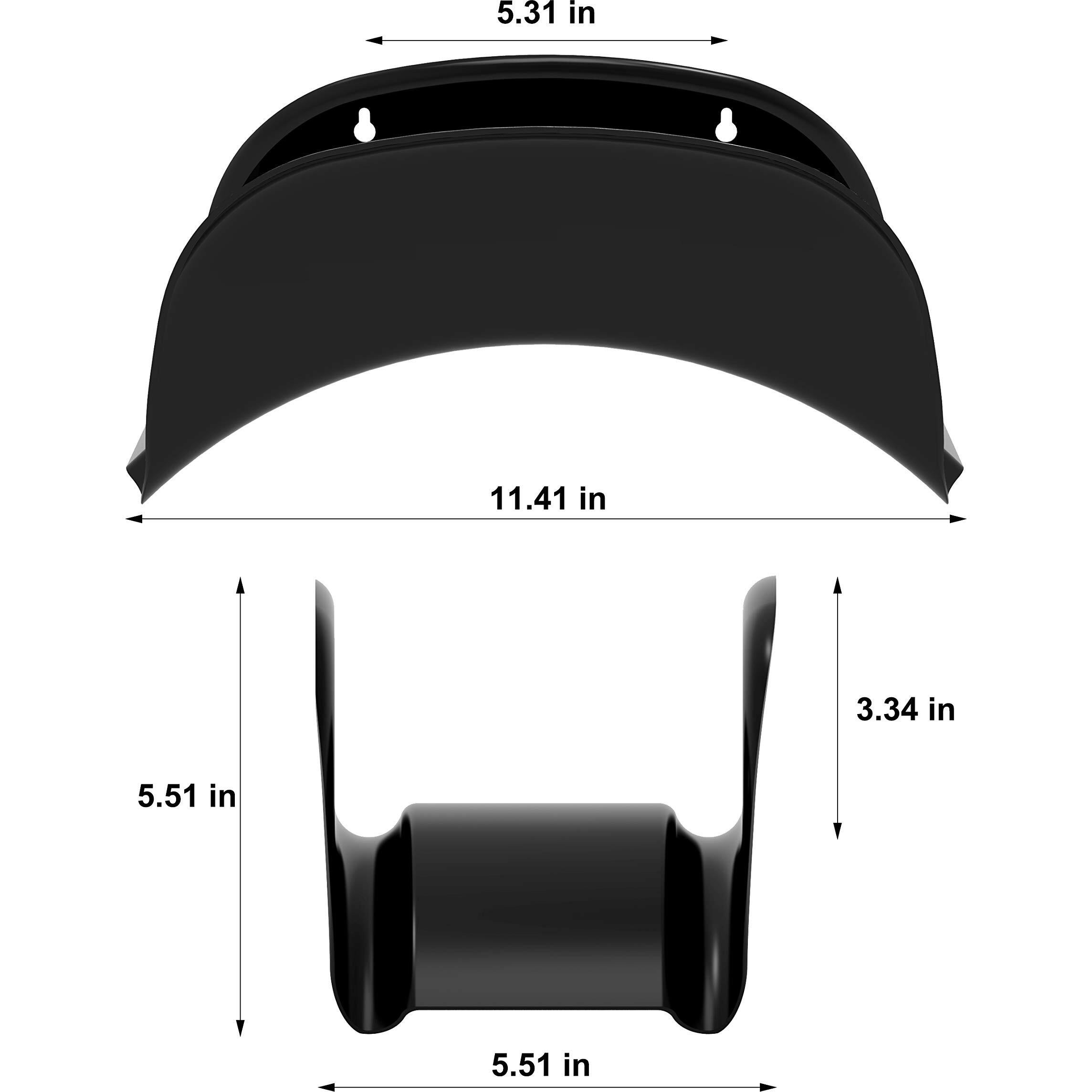 Gardzen Steel Wall-Mounted Heavy Duty Black Hose Bracket, Car Hose Holder, Carrier, Support For Garden Hose Hanger