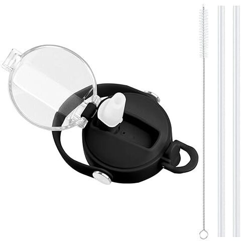 Sendestar Spout Lid For Hydroflask Wide Mouth Water Bottle Fits 18 Oz 20 Oz 32 Oz 40 Oz 73 Oz,Chug Cap Flexible Handle Compatible, Takeya, Simple Modern, Wide Mouth Water Bottle