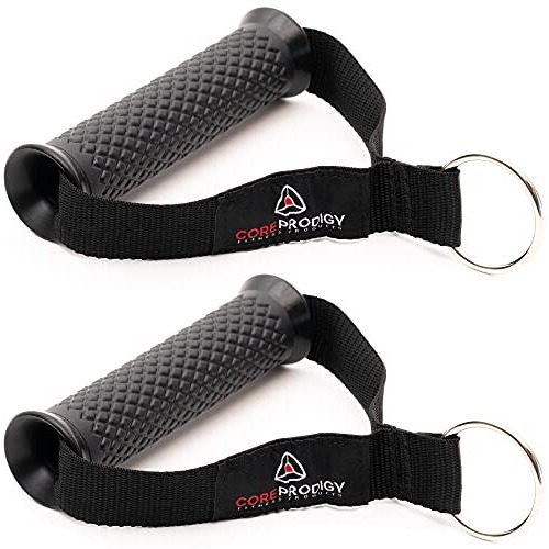 Core Prodigy Heavy Duty Exercise Handles - Grip Attachments For Cable Machine Pulleys, Gym Equipment, Resistance Bands, And Weight Lifting (Standard)