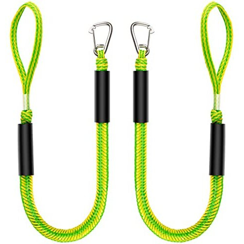 Botepon Boat Bungee Dock Lines, Jet Ski Accessories, Quick And Easy Dock Rope For Pwc Jet Ski Seadoo Waverunner Pontoon Boat Bass Boat