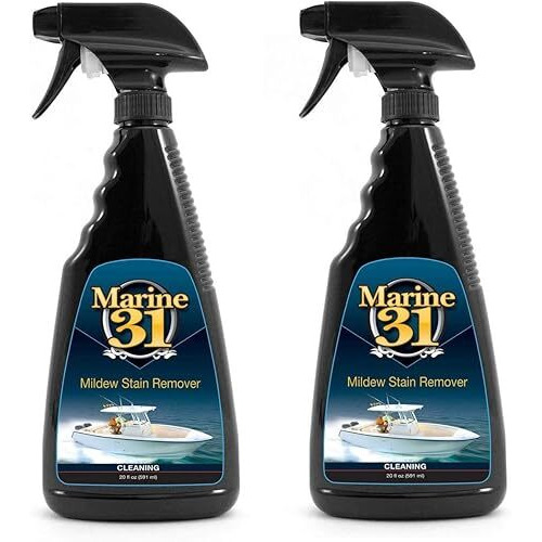 Marine 31 Mildew Stain Remover & Cleaner | Removes Stains From Boats, Homes, Patios, Bathrooms & Showers | Effective Mold & Mildew Cleaner | M31-370X2 | 20Oz (2-Pack)