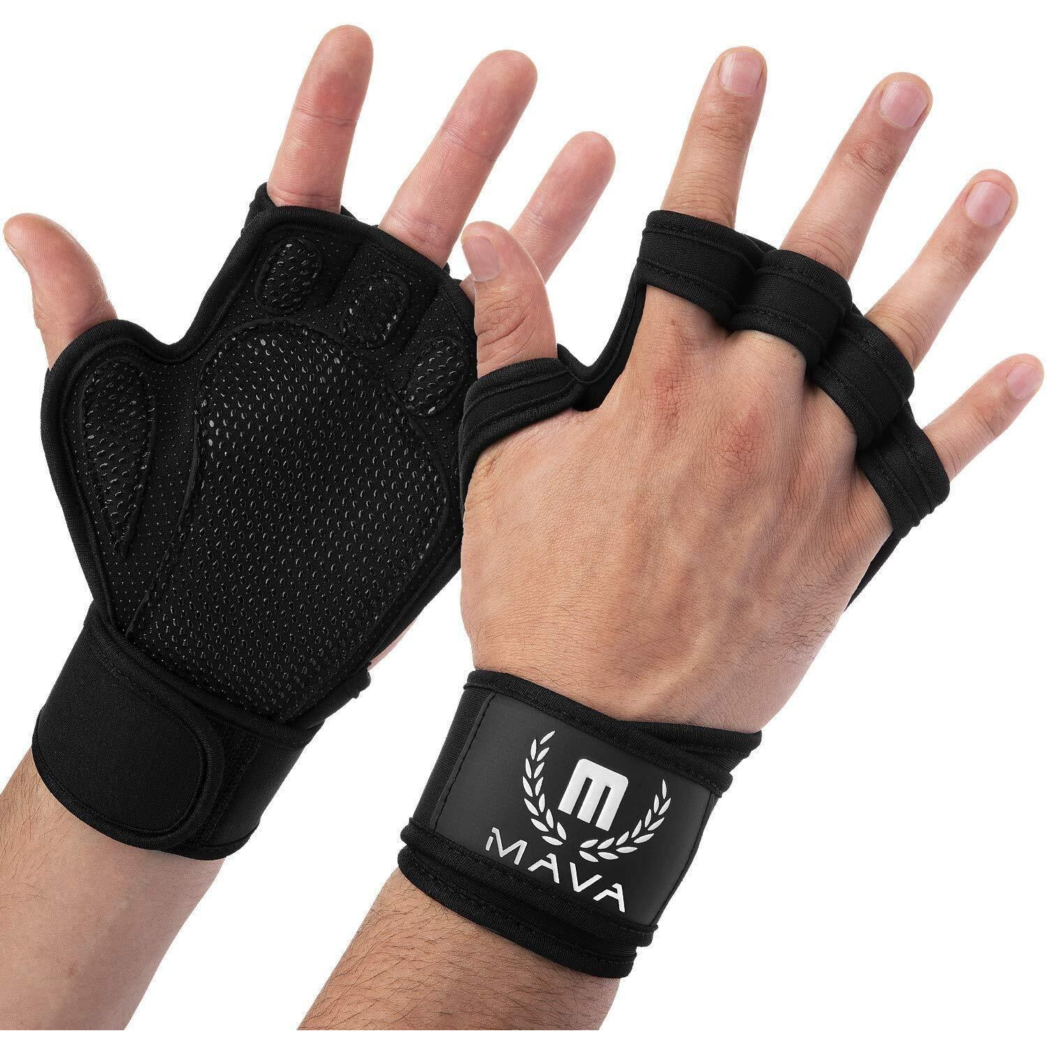 Mava Sports Ventilated Weightlifting Workout Gloves With Wrist Support For Men And Women  Ideal For Weightlifting, Gym Workout, Pull Ups, Cross Training & More