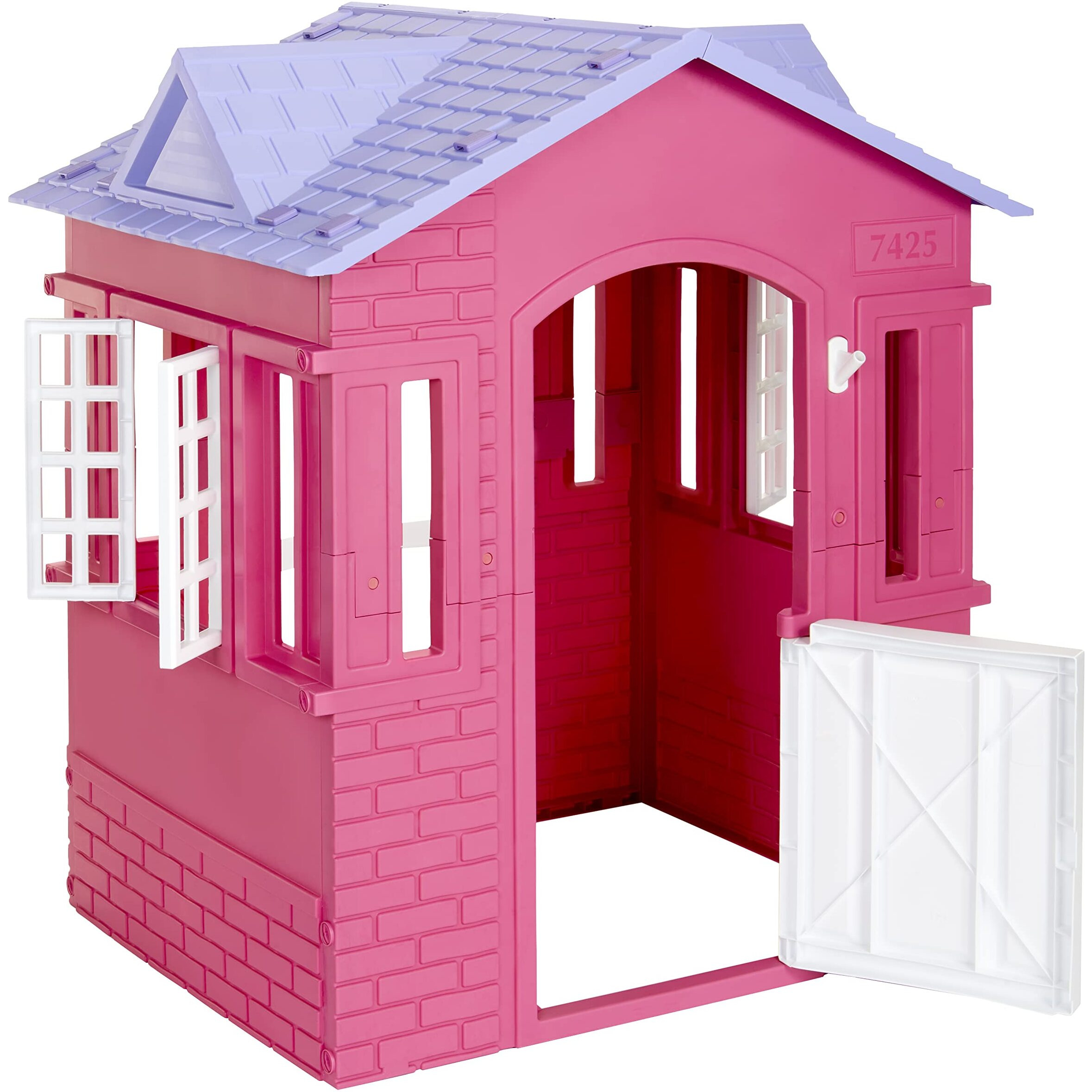 Little Tikes Cape Cottage Pretend Princess Playhousefor Kids, Indoor Outdoor, With Working Doors And Windows, For Toddlers Ages 2+ Years,Pink,Large