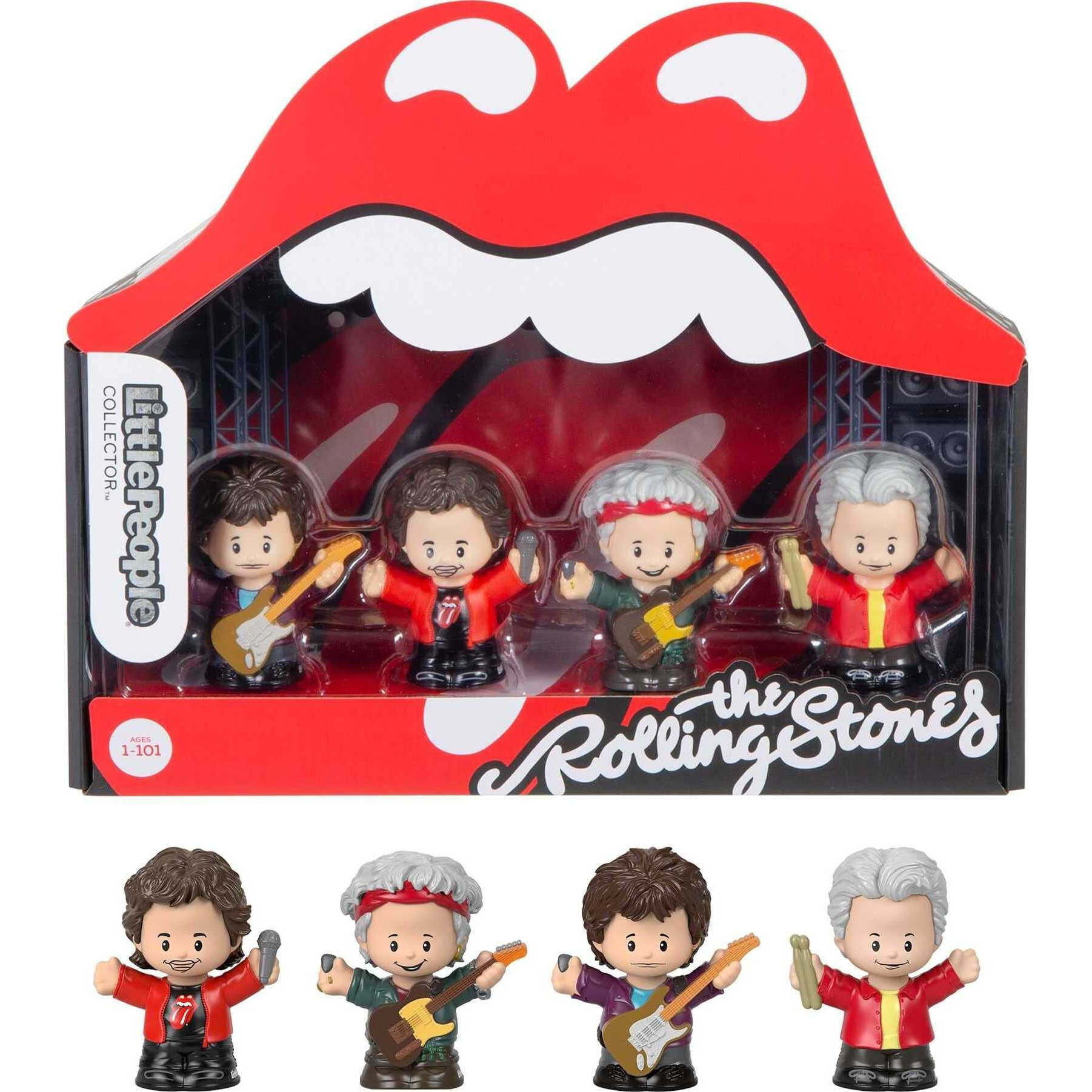 Little People Collector Rolling Stones Special Edition Figure Set In Display Gift Package For Adults & Fans, 4 Figurines