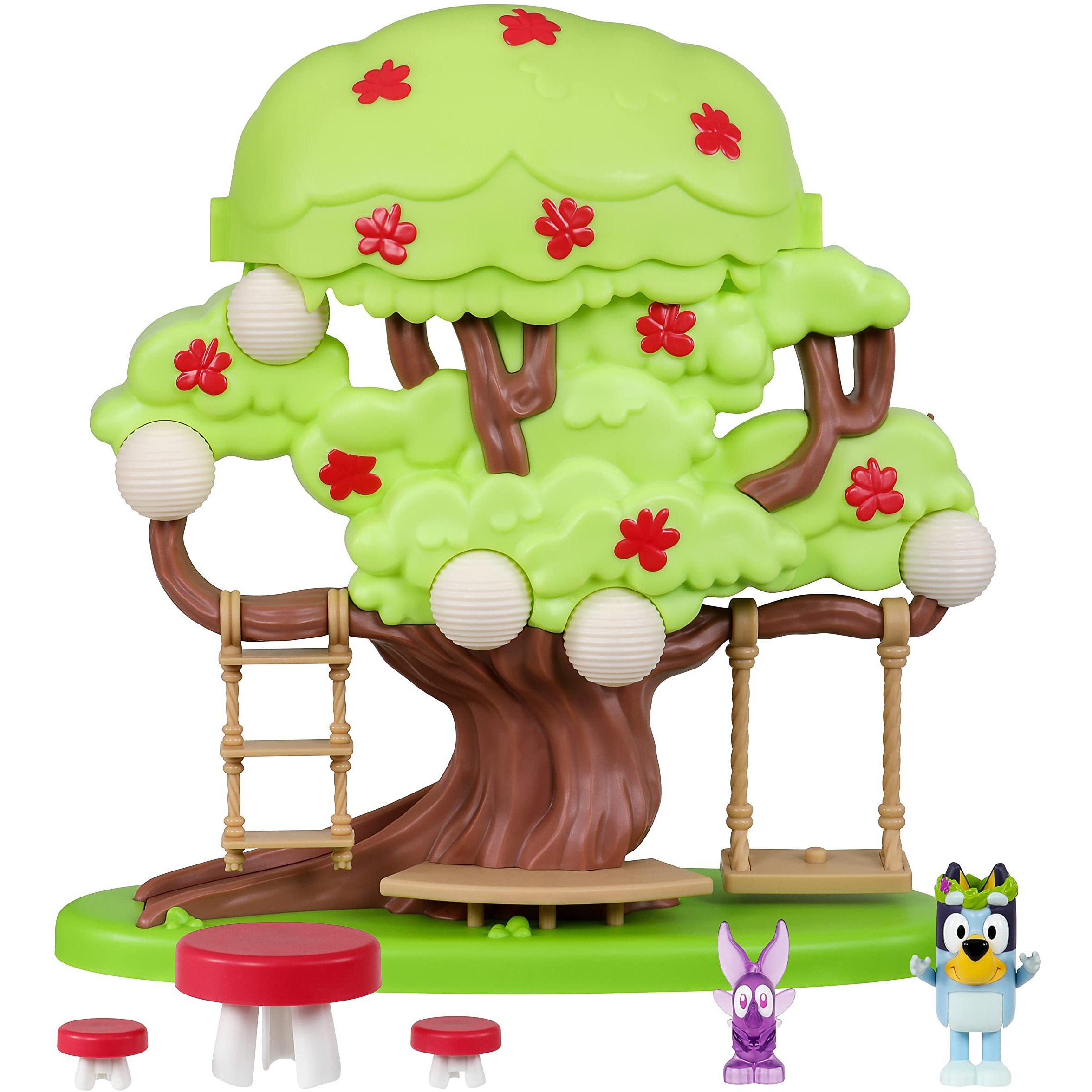 Bluey Tree Playset With Secret Hideaway, Flower Crown And Fairy Figures And Accessories