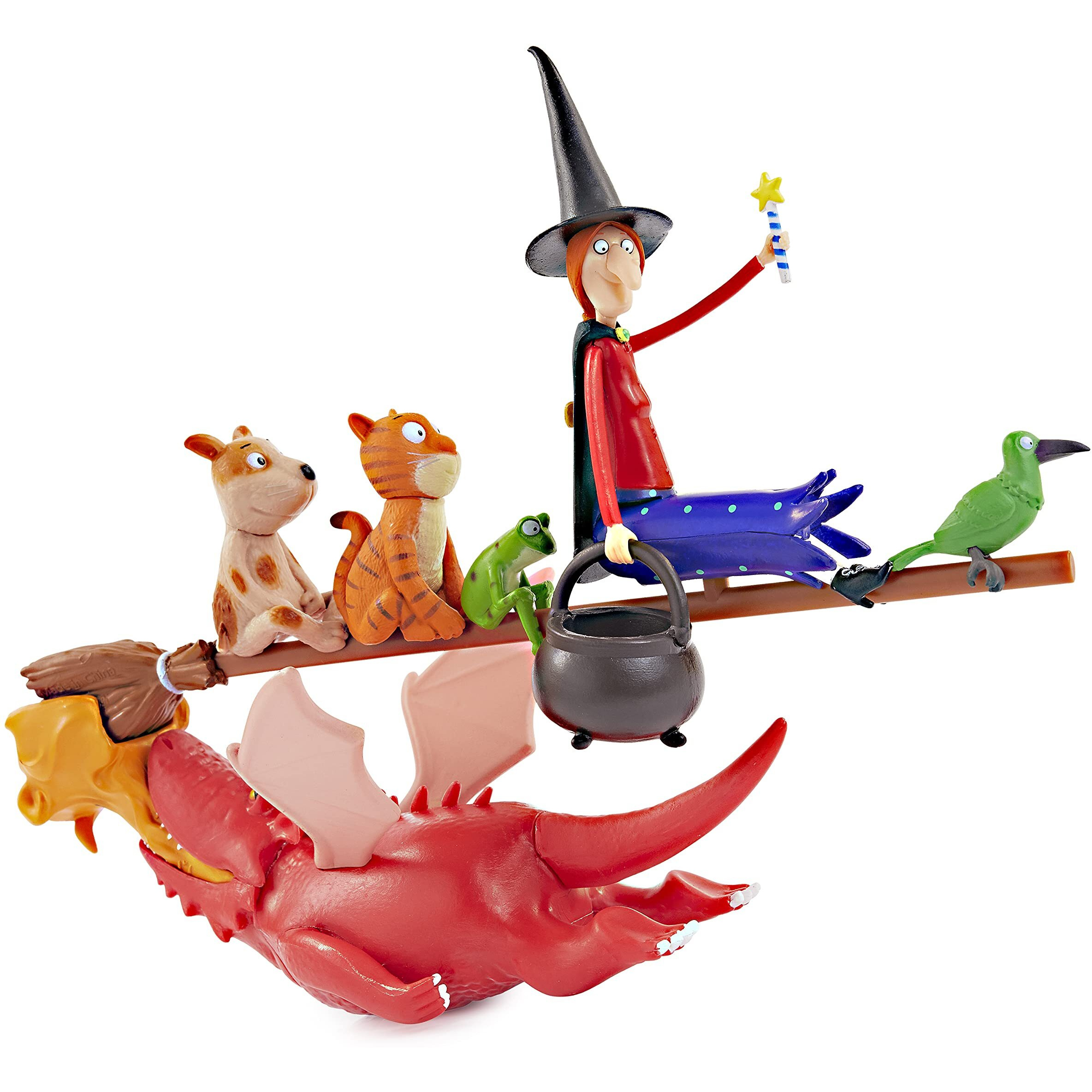 Julia Donaldson The Room On The Broom Story Time Set  Collectable Articulated Character Action Figures  Official Toys And Gifts From The Books, Tv And Animation Movie Series