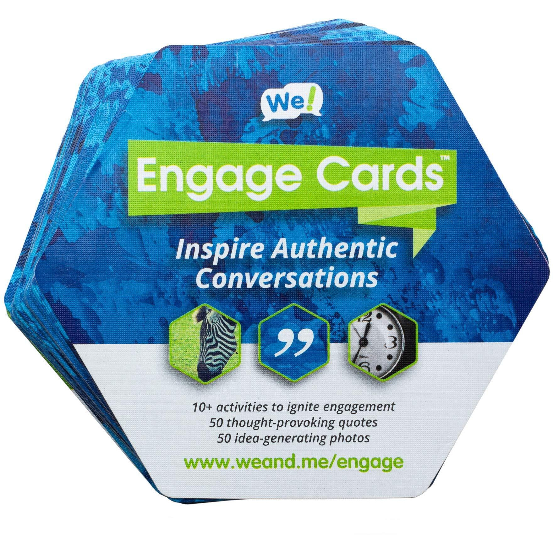 We Engage Cards Icebreaker Quotes - Talking Point Cards For Trust Building Games, Team Building Activities, Conversation Starters For Meetings, Ice Breaker Games For Work & Relationships (56 Cards)