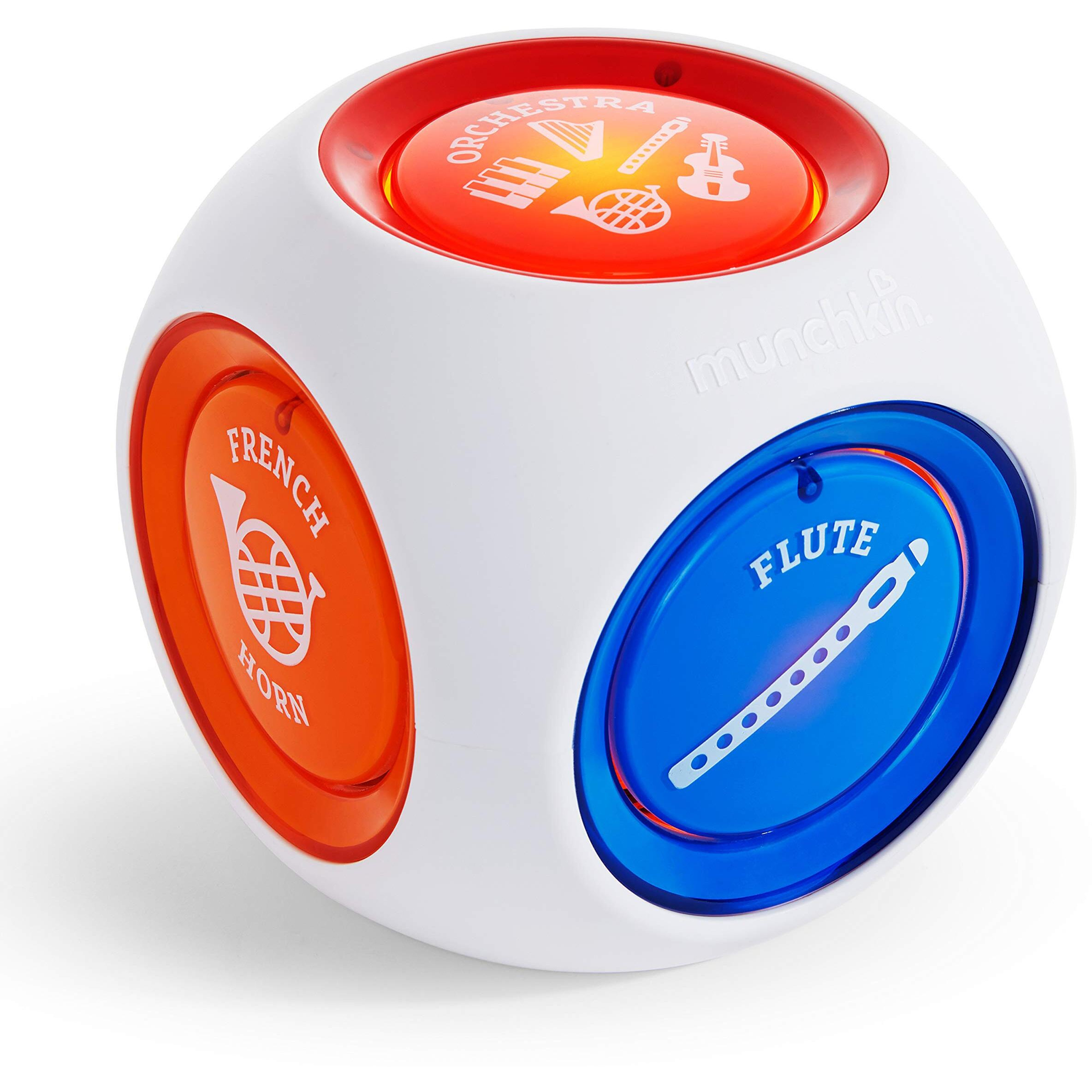 Munchkin Mozart Magic Cube Music Toy For Baby And Toddler - Includes 5 Instrument Sounds, 8 Mozart Songs And Lights