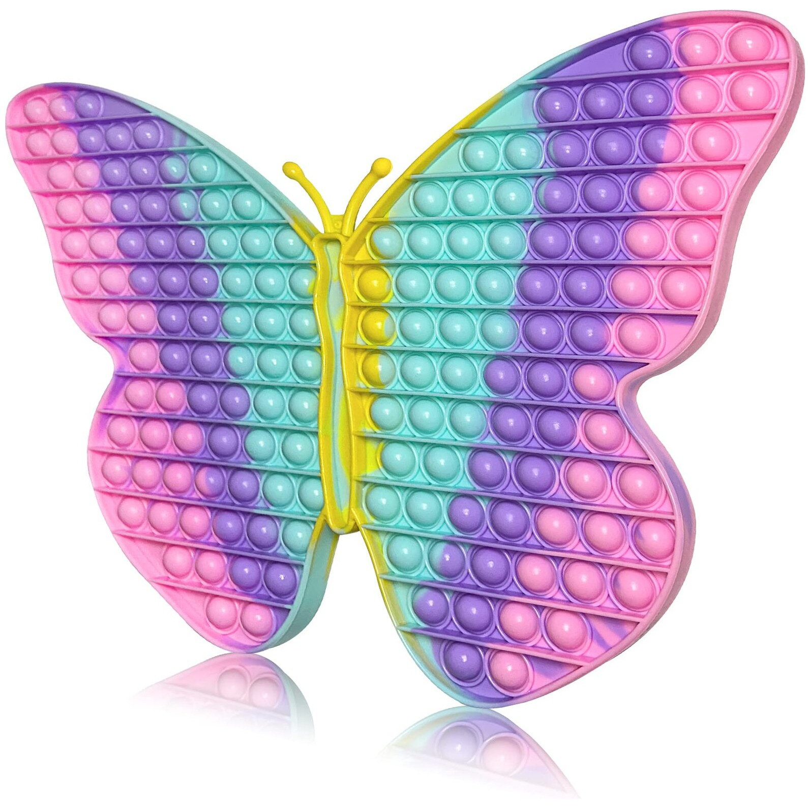 Jumbo Butterfly Pop For Girls, It Is 15.75 Inch 162 Bubbles Extra Large Pop Popping Fidget Toys, Giant Butterfly Toy, Huge Big Jumbo Pop Fidget Toy Stress Reliever, Women Girl Gift Christmas