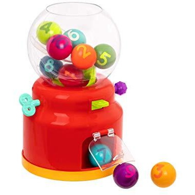 Battat - Bubble Dispenser For Kids - Mini Vending Machine Toy - 10 Colorful Number Balls - Numbers & Colors Gumball Machine - Toddlers - 12 Months + - Numbers & Colours Gumball Machine