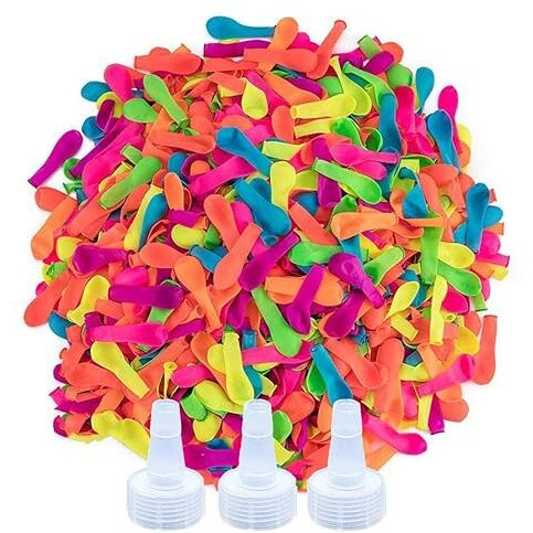 1700 Pack Water Balloons With Refill Hose Nozzle Eco-Friendly Latex Balloons For Kids Adults Outdoor Water Bomb Fight Games