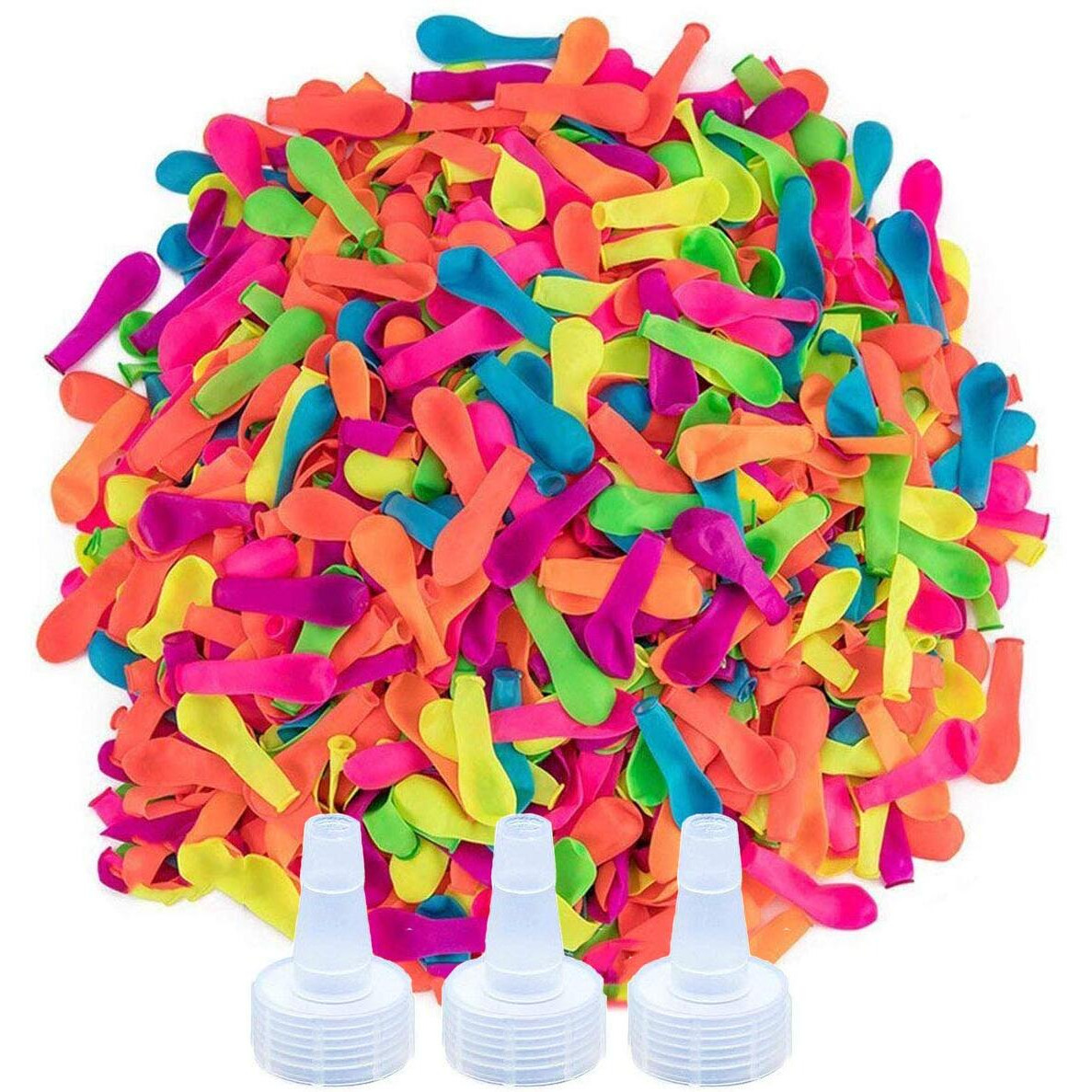1700 Pack Water Balloons With Refill Hose Nozzle Eco-Friendly Latex Balloons For Kids Adults Outdoor Water Bomb Fight Games