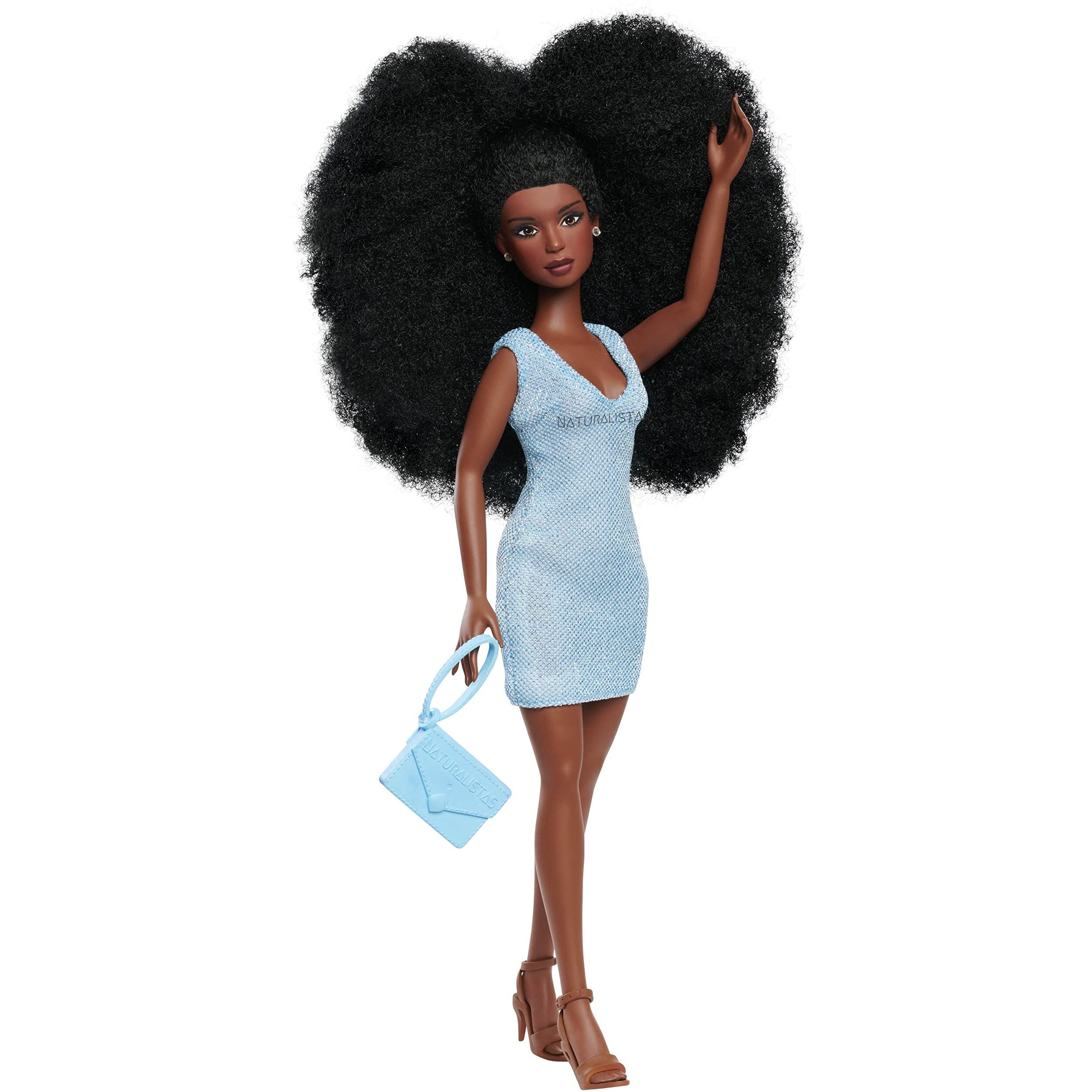 Naturalistas 11.5-Inch Fashion Doll And Accessories Liya, 4C Textured Hair, Deep Brown Skin Tone, Designed And Developed By Purpose Toys