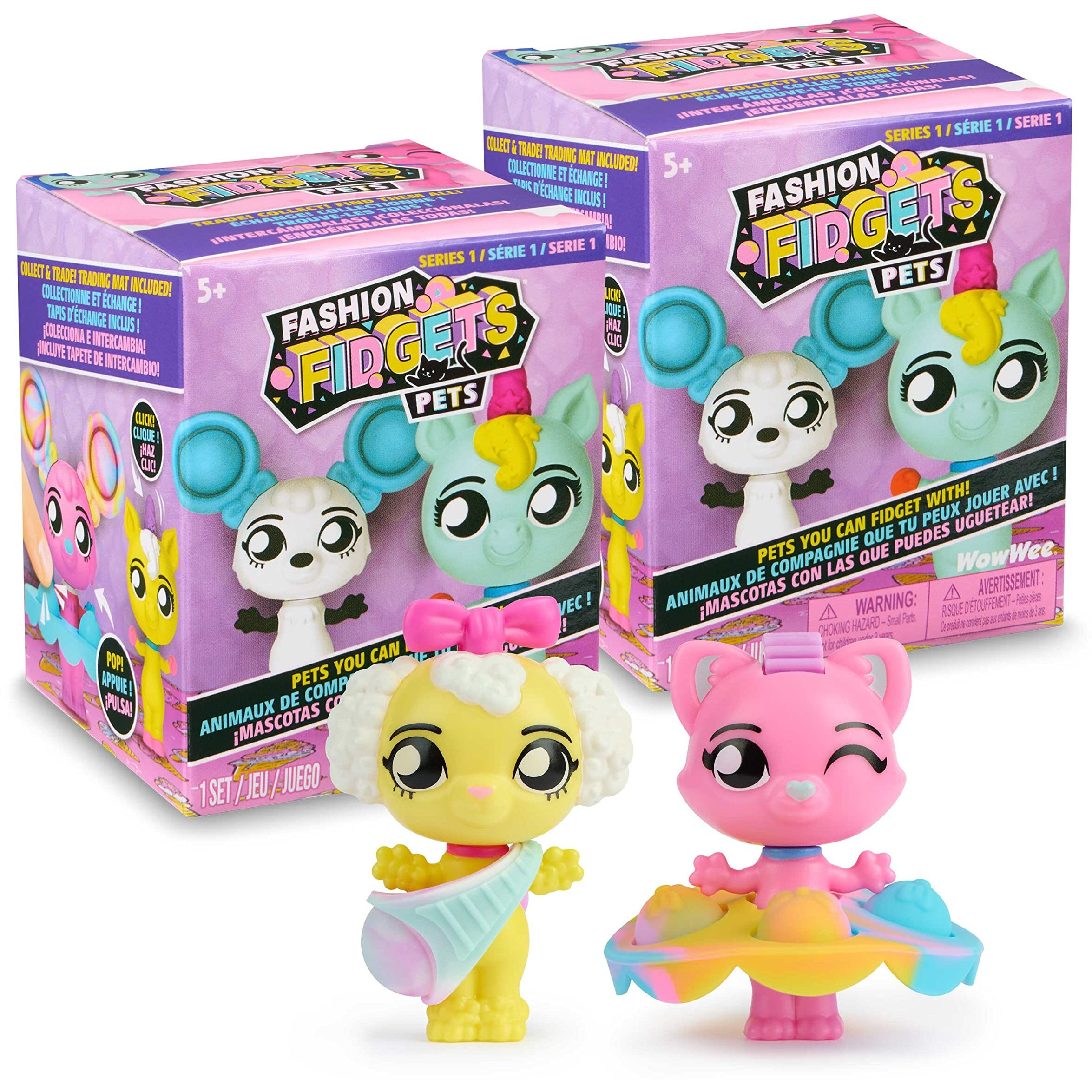 Fashion Fidgets Collectible Pet Fidget Dolls - Sensory Toy Pop It Dolls (2-Pack)