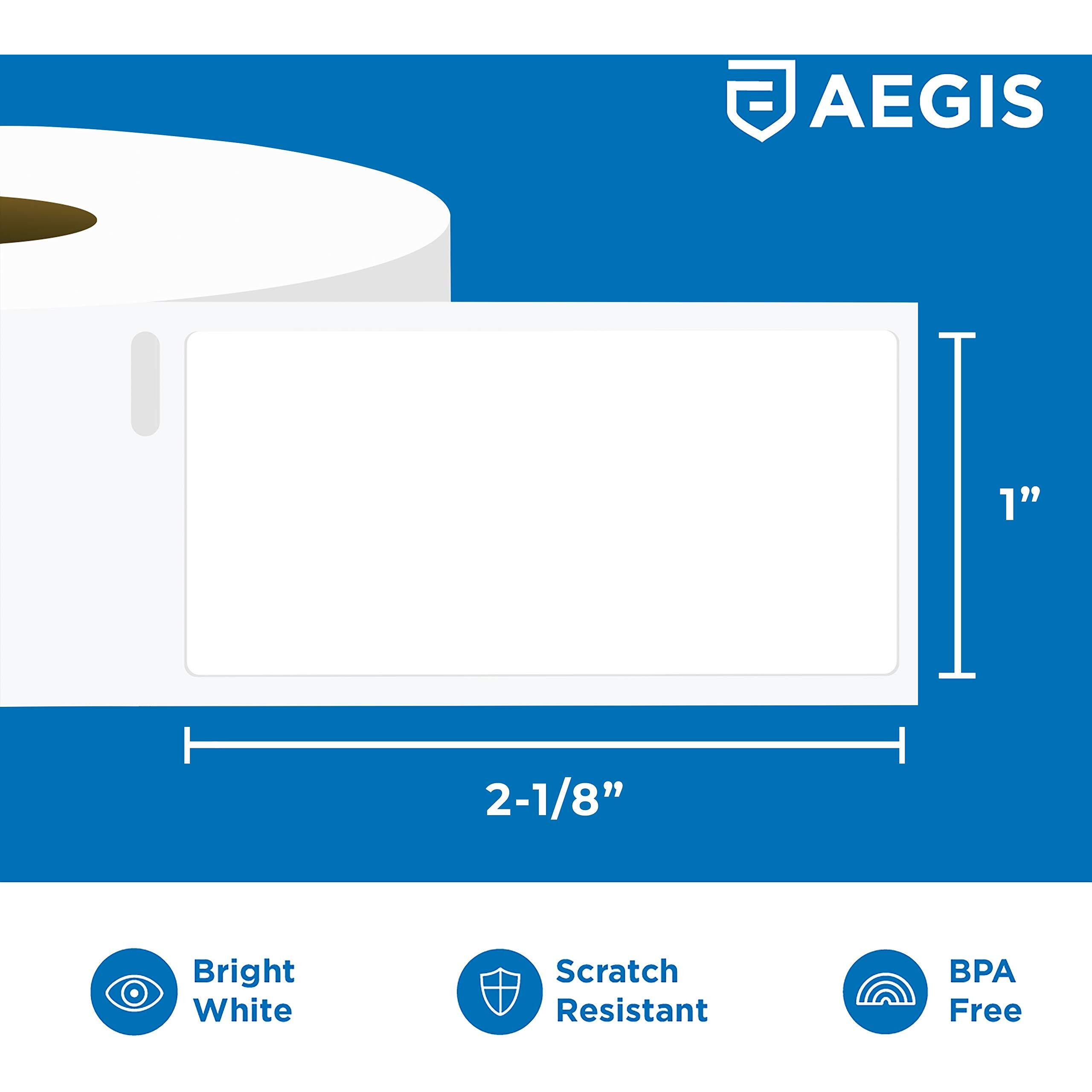 Aegis - Compatible Multipurpose Labels Replacement For Dymo 30336 (1" X 2-1/8") Address & Barcode - Use With Labelwriter 450, 450 Turbo, 4Xl Printers (24 Rolls)