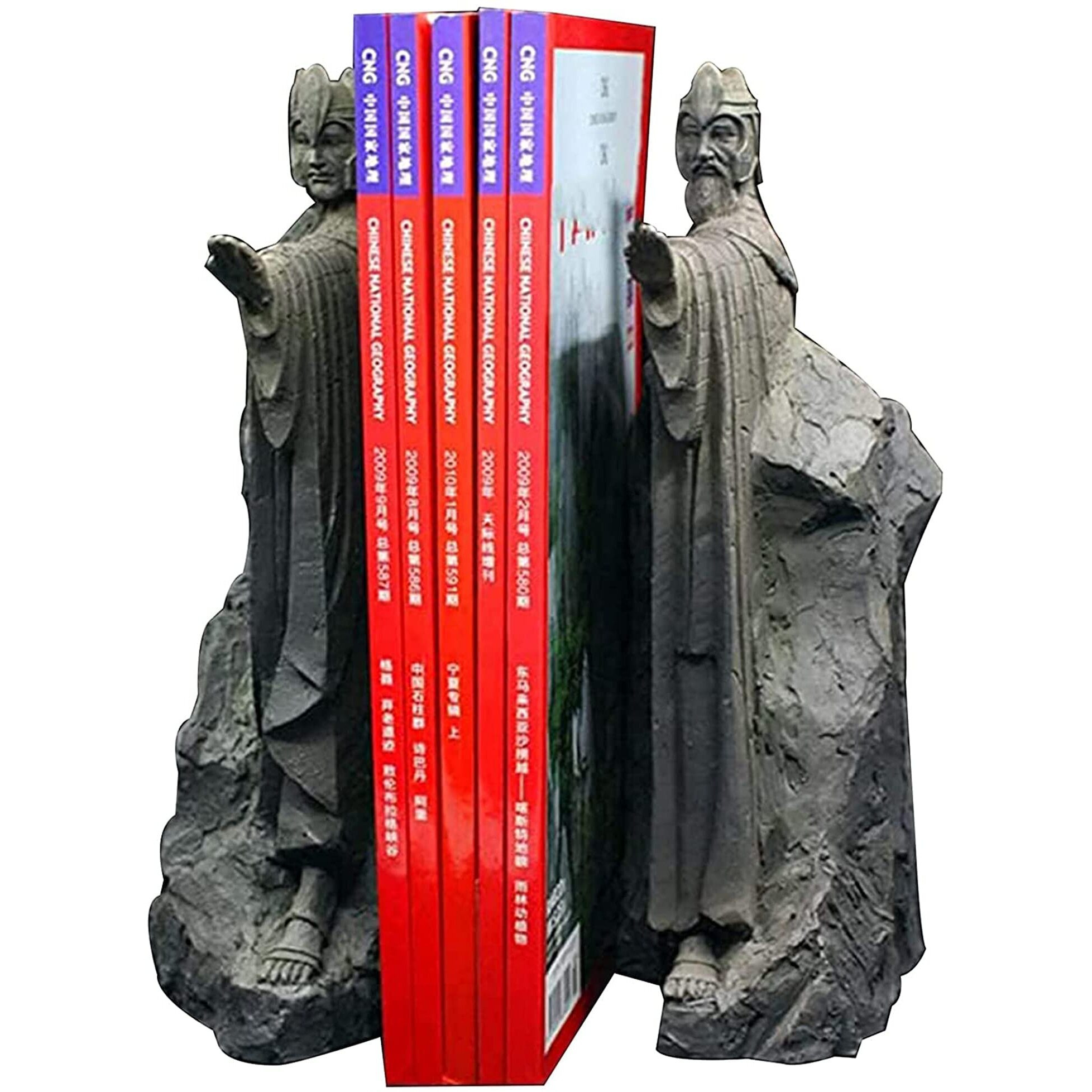 Klqjnp Bookends Book End Lord Of Rings Hobbit Book Decoration Resin, Decorative Book Stopper Binder And Dividers, Blue, Large