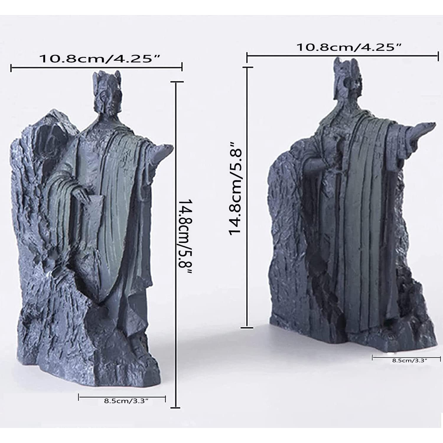 Klqjnp Bookends Book End Lord Of Rings Hobbit Book Decoration Resin, Decorative Book Stopper Binder And Dividers, Blue, Large