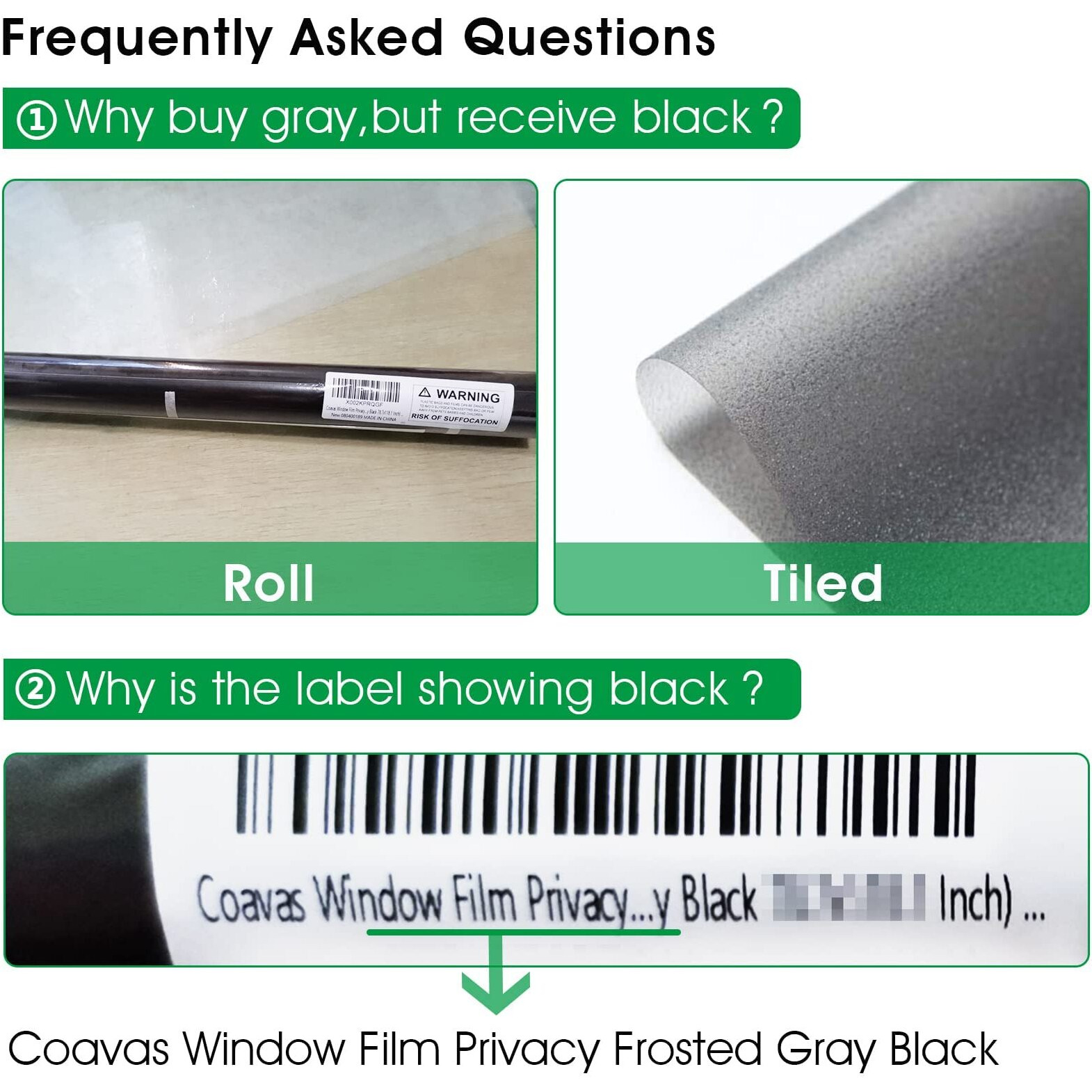 Coavas Window Privacy Film Frosted Glass Window Film Non Adhesive Static Cling Window Tint Film For Bathroom Door Vinyl Frosting Stickers Heat Control Home Winter Coverings(17.5 X 78.7 Inch, Gray)