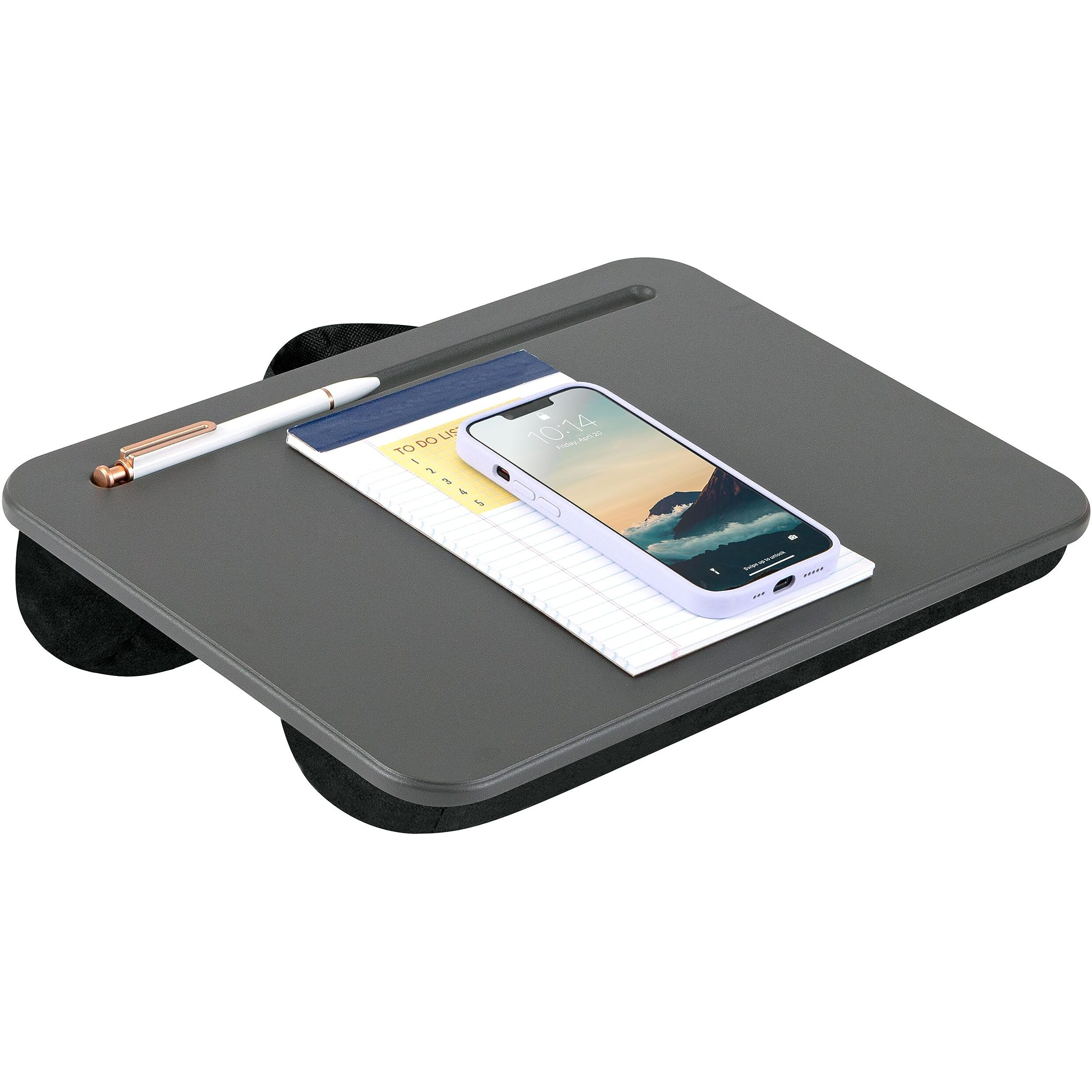 Lapgear Compact Lap Desk - Charcoal - Fits Up To 15 Inch Laptops - Style No. 43105