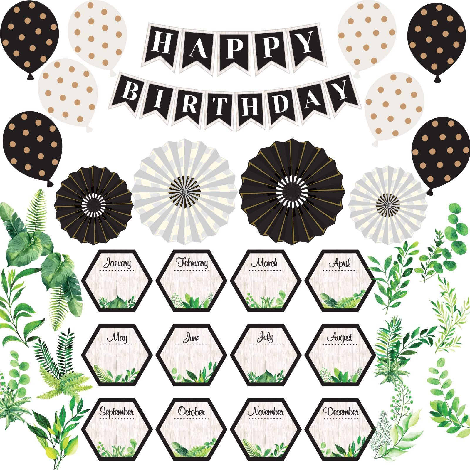 Simply Boho Happy Birthday Bulletin Board Set Birthday Decorations Birthday Board Classroom Decoration Cutouts For Calendars Bulletin Boards Classrooms