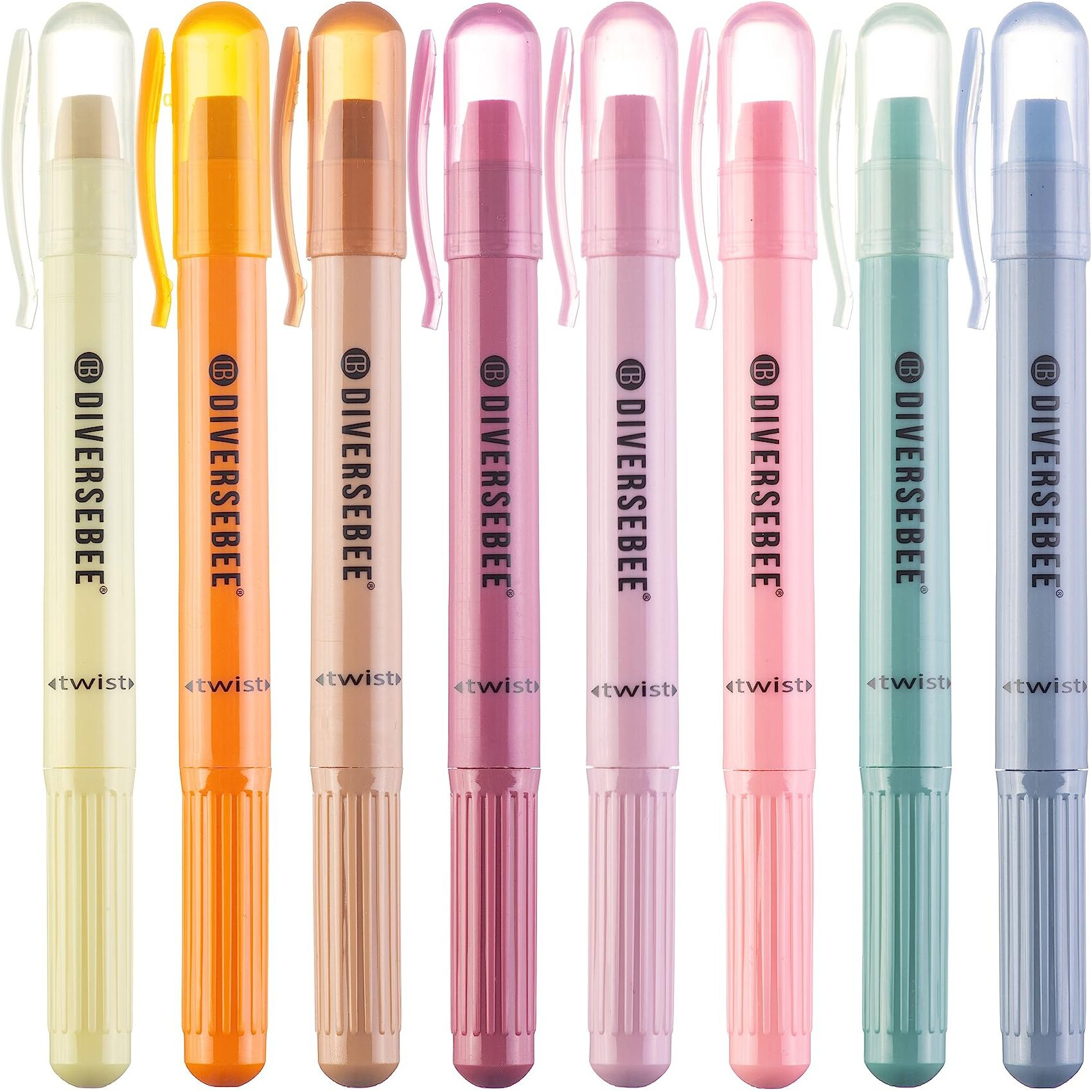 Diversebee Bible Highlighters And Pens No Bleed, 8 Pack Assorted Colors Gel Highlighters Set, Bible Markers, Cute Bible Study Journaling School Supplies, Bible Accessories (Vintage)