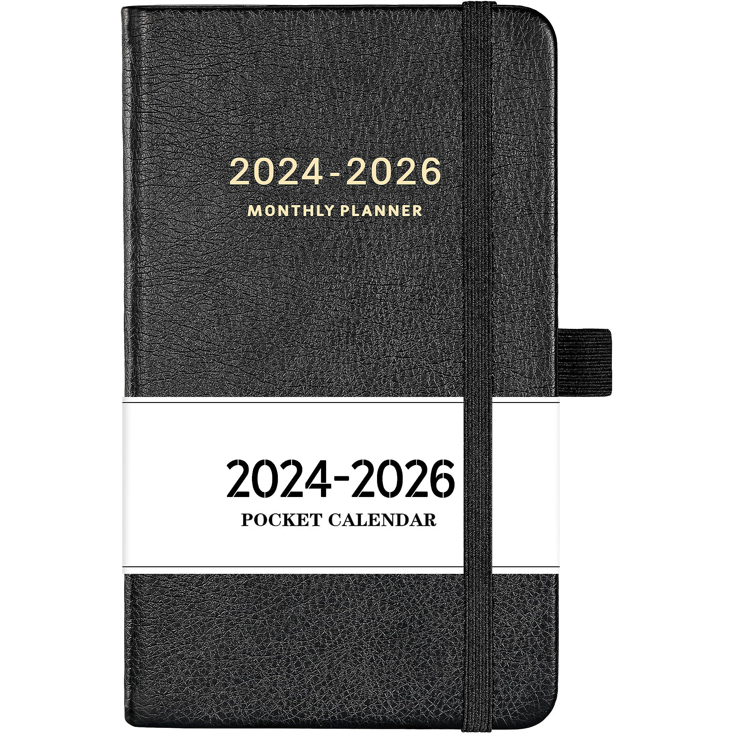 2024-2026 Pocket Planner - Monthly Pocket Planner (36-Month) With 60 Notes Pages, Jan. 2024 - Dec. 2026, 6.2" X 4", 3 Year Monthly Planner With Contacts, Holidays And Pen Holder, Back Pocket With Thick Paper - Black