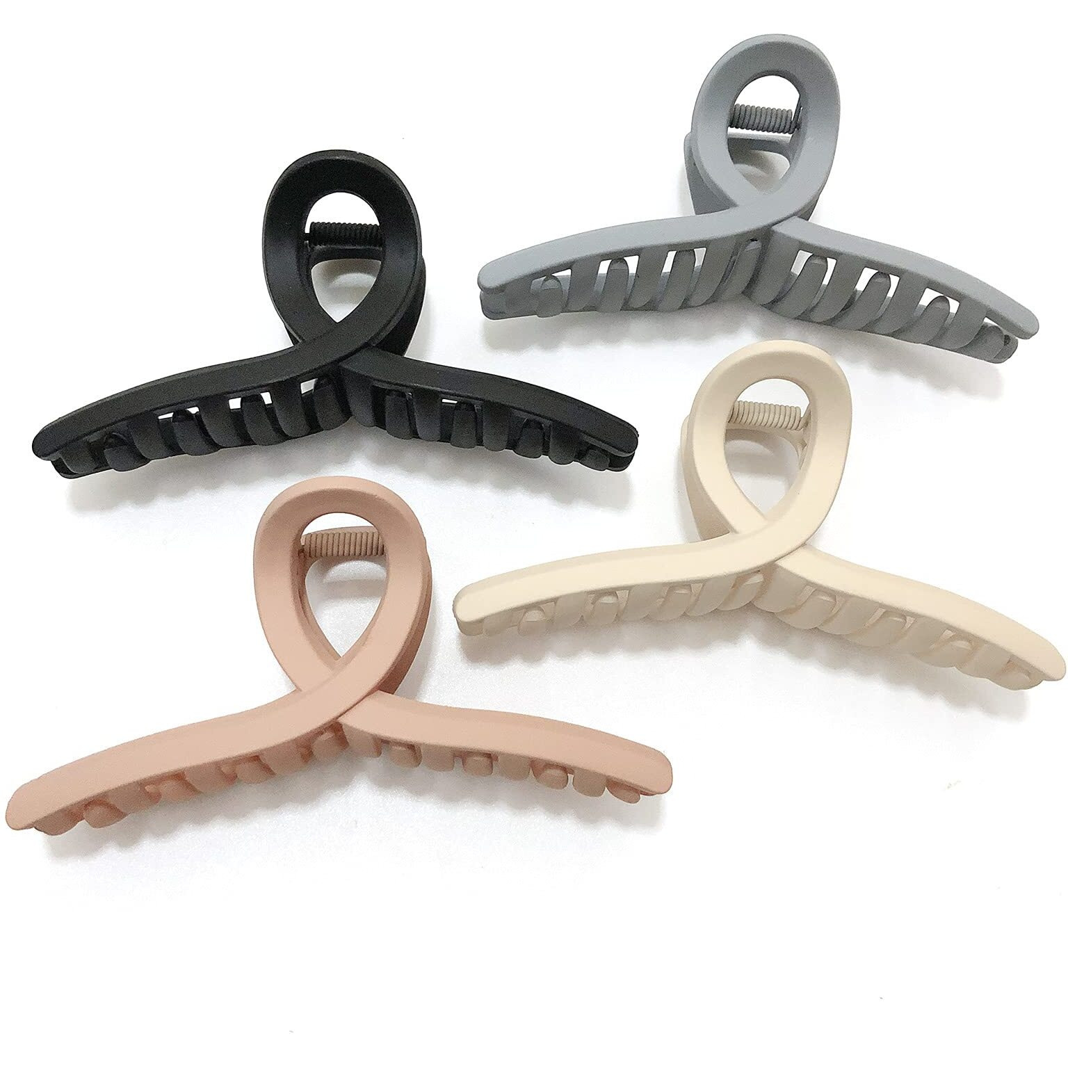 Nalodu 4.3 Inch Hair Claw Clips Large No Slip Big Matte Jaw Butterfly Clip For Thin Fine Thick Hair Women And Girls, 4 Pack