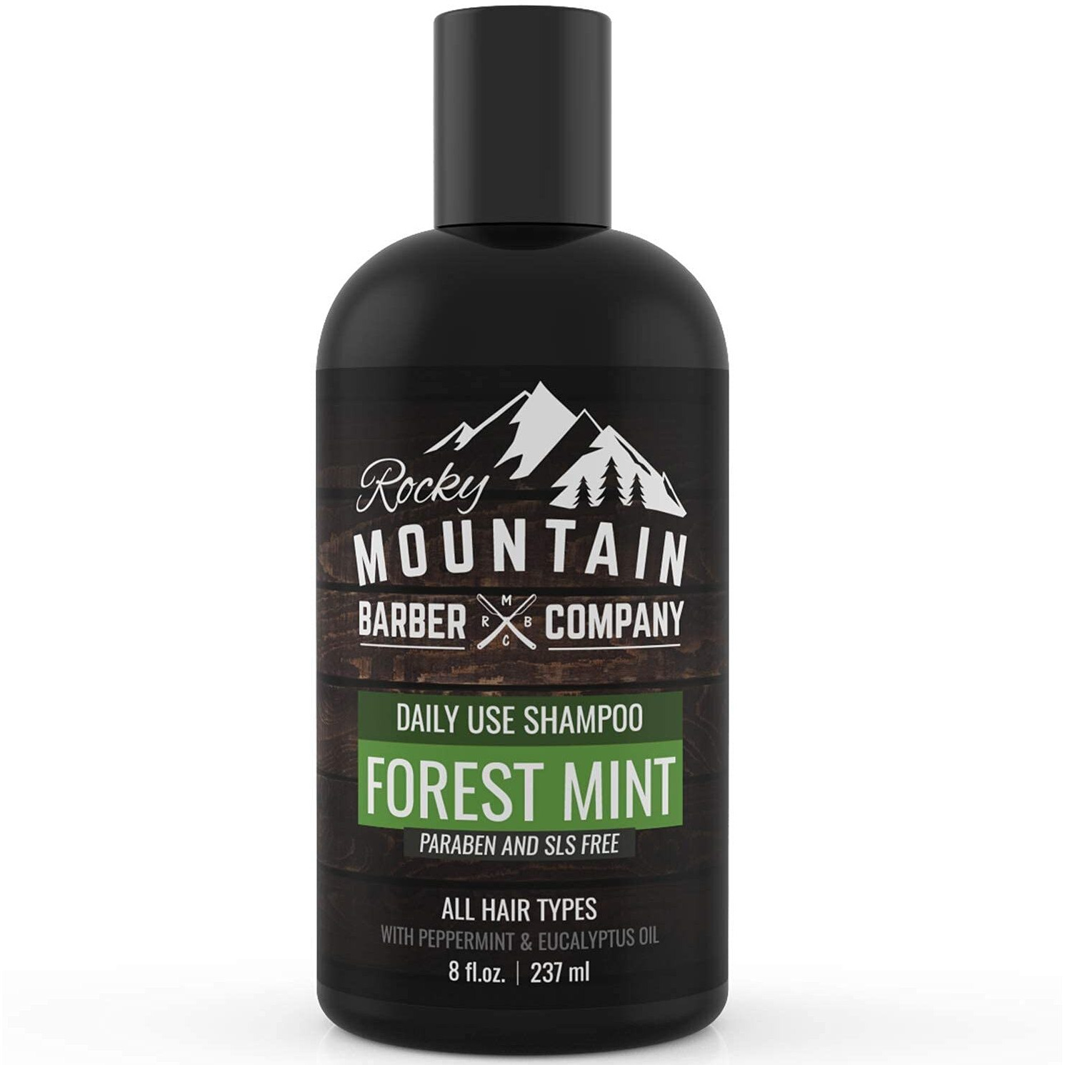 Rocky Mountain Barber Company Men's Shampoo - Tea Tree Oil, Peppermint & Eucalyptus For All Hair Types