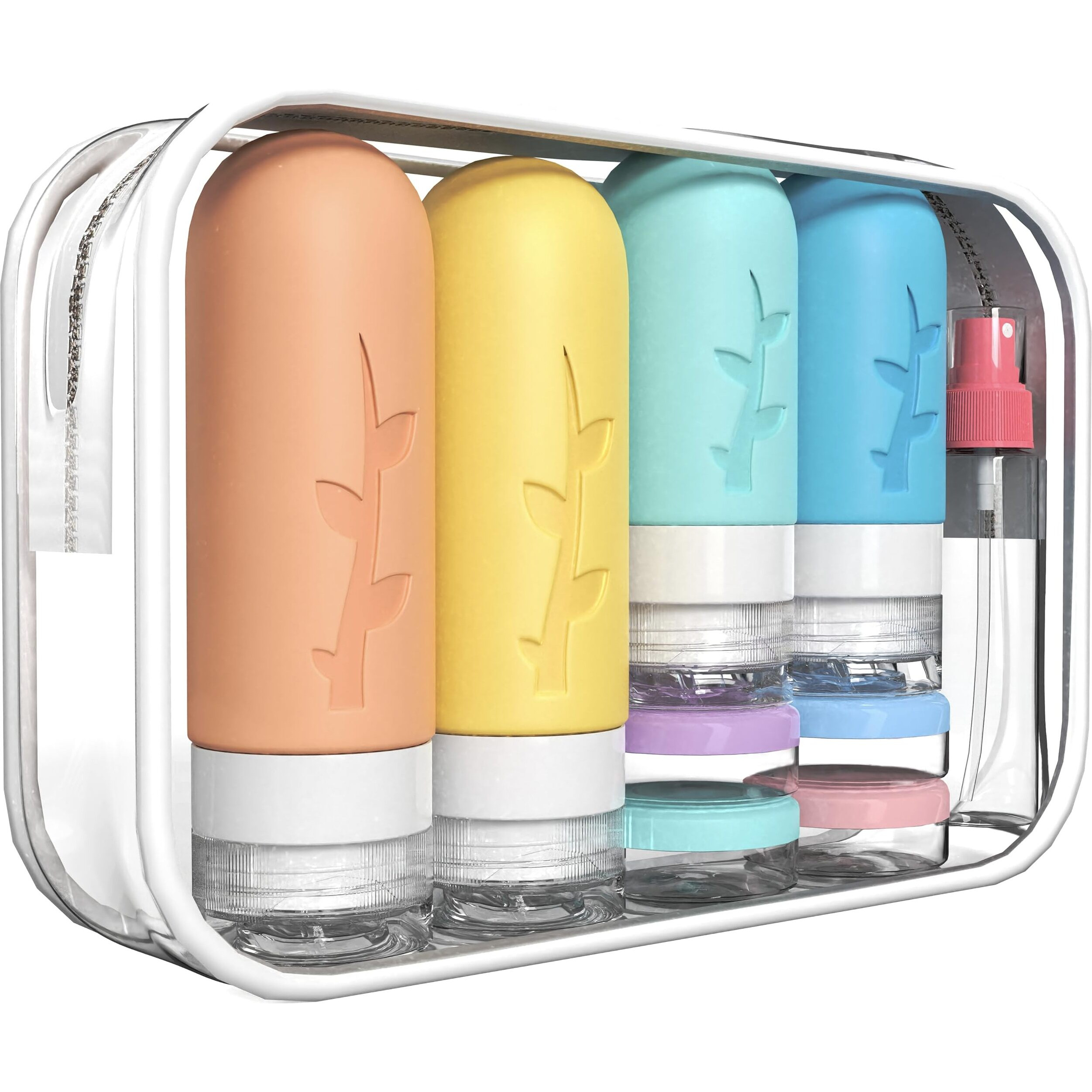 18Pack Travel Bottles For Toiletries, Travel Essentials Tsa Approved Travel Toiletry Bottles Silicone Travel Containers, Leak Proof Refillable Liquid For Shampoo Conditioner Lotion